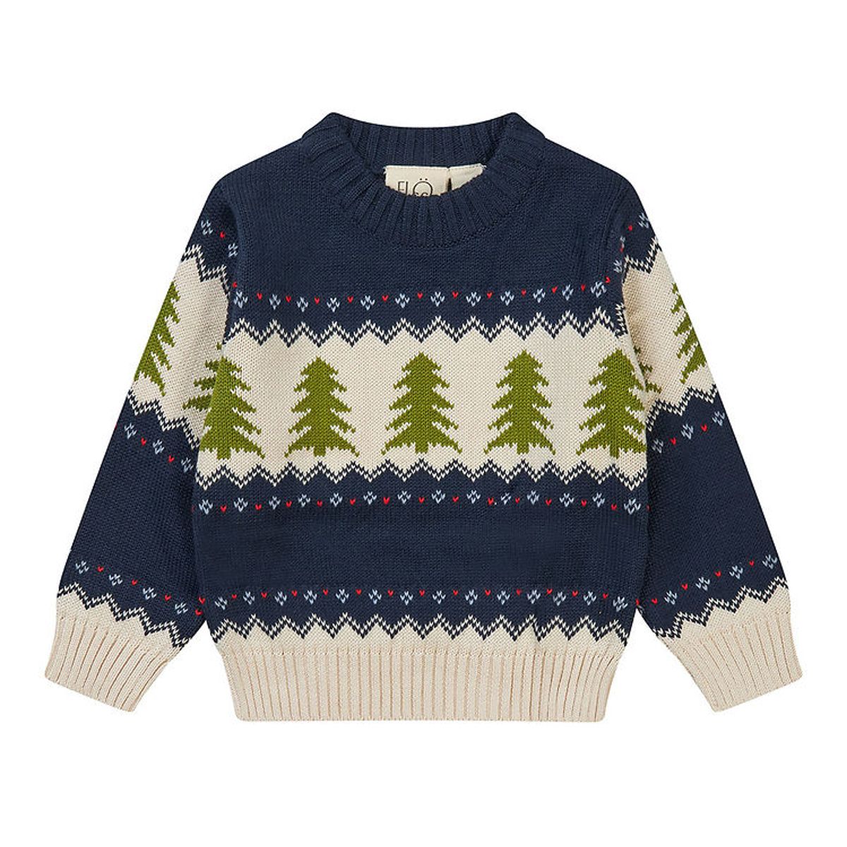 Flöss Bluse - Strik - Kevin - Navy Christmas