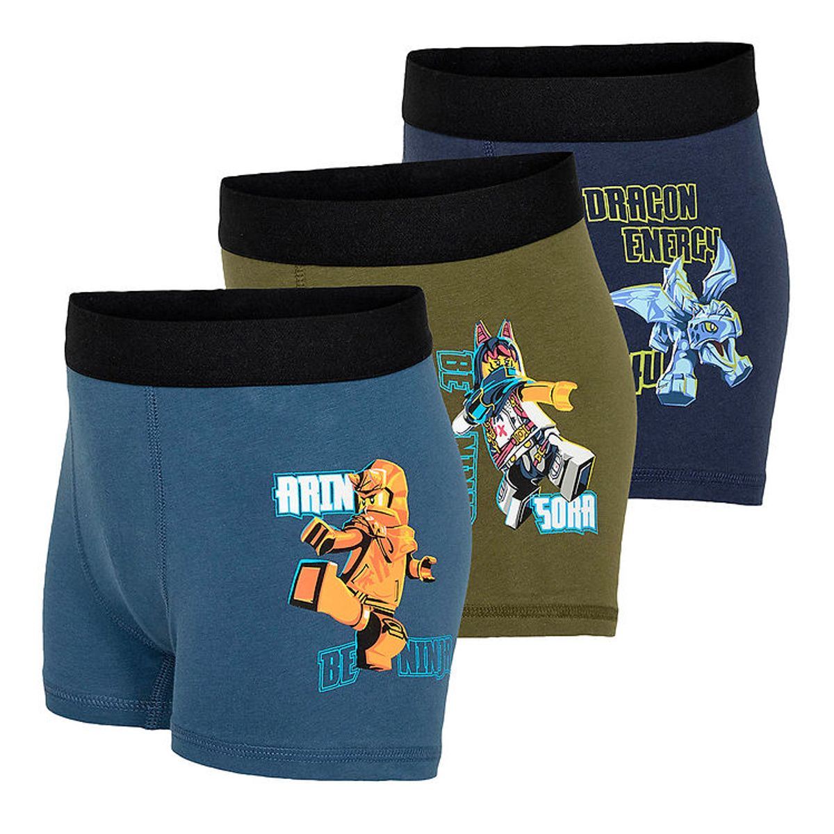 LEGO ® Ninjago Boxershorts - LWAris 704 - 3-pak - Middle Blue m.