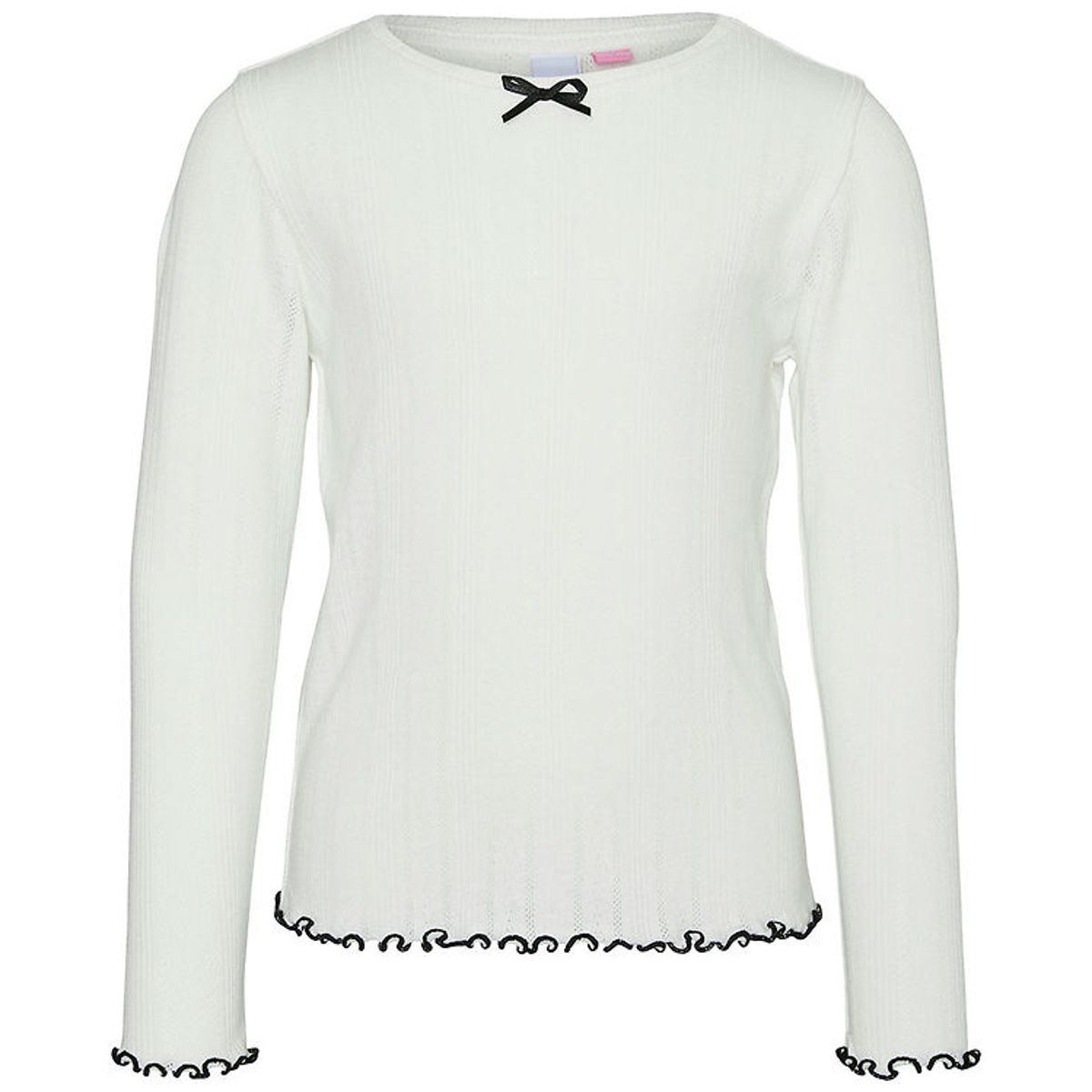 Vero Moda Girl Bluse - VmJulietta - Snow White/Black Contrast