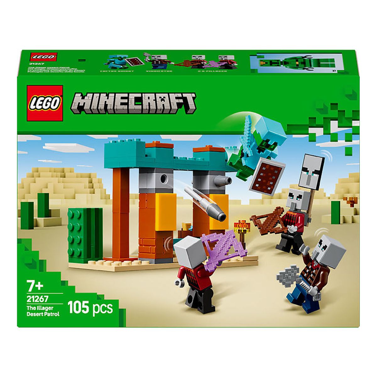 LEGO ® Minecraft - De Udstødtes Ørkenpatrulje 21267 - 105 Dele