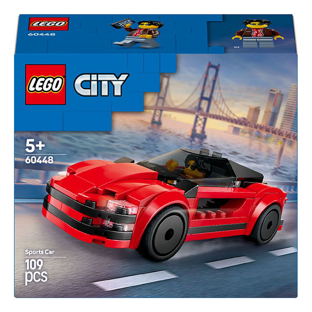 LEGO ® City - Rød Sportsvogn 60448 - 109 Dele