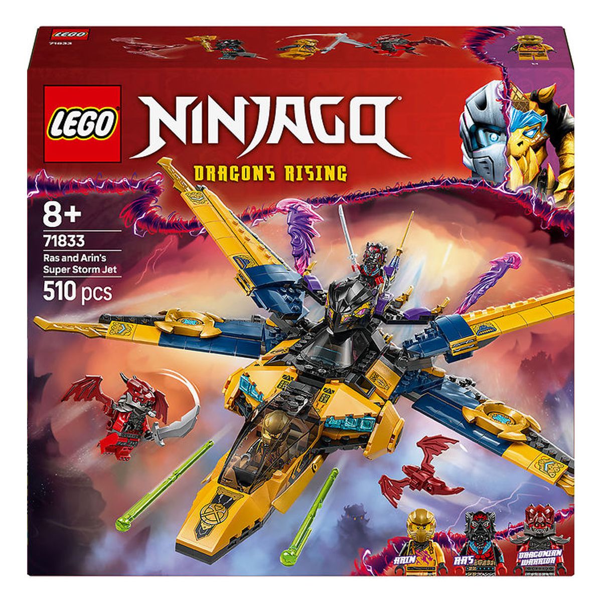 LEGO ® Ninjago - Ras Og Arins Super Strom Jet 71833 - 510 Dele