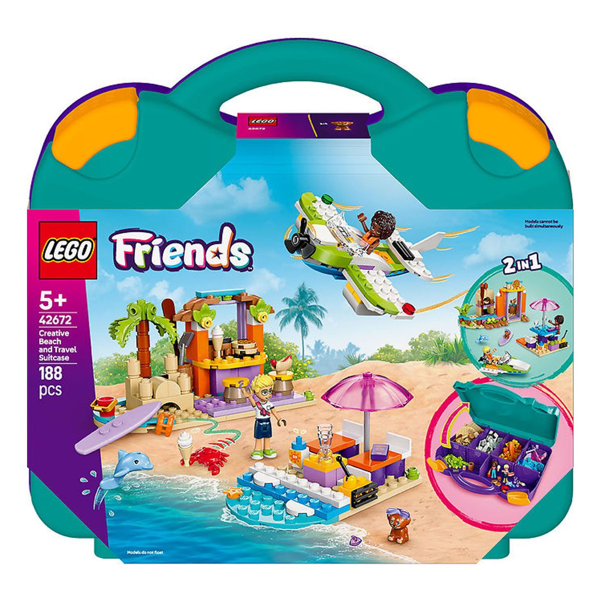 LEGO ® Friends - Kreativ Strand- og Rejsekuffert 42672 - 188 Dele