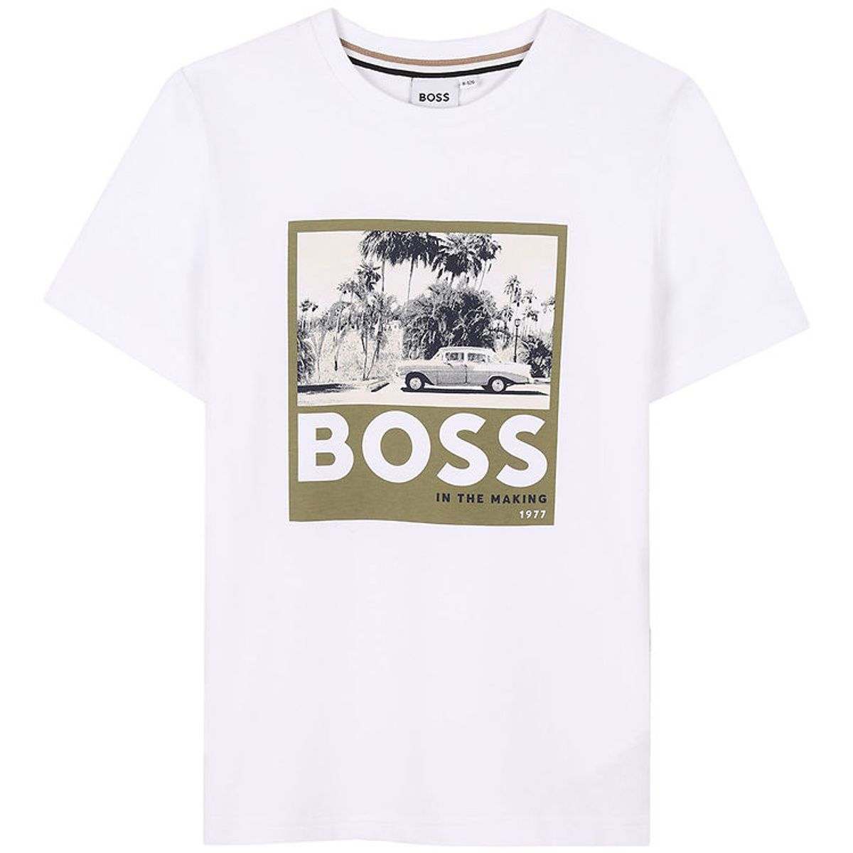 BOSS T-shirt - Hvid m. Dark Green