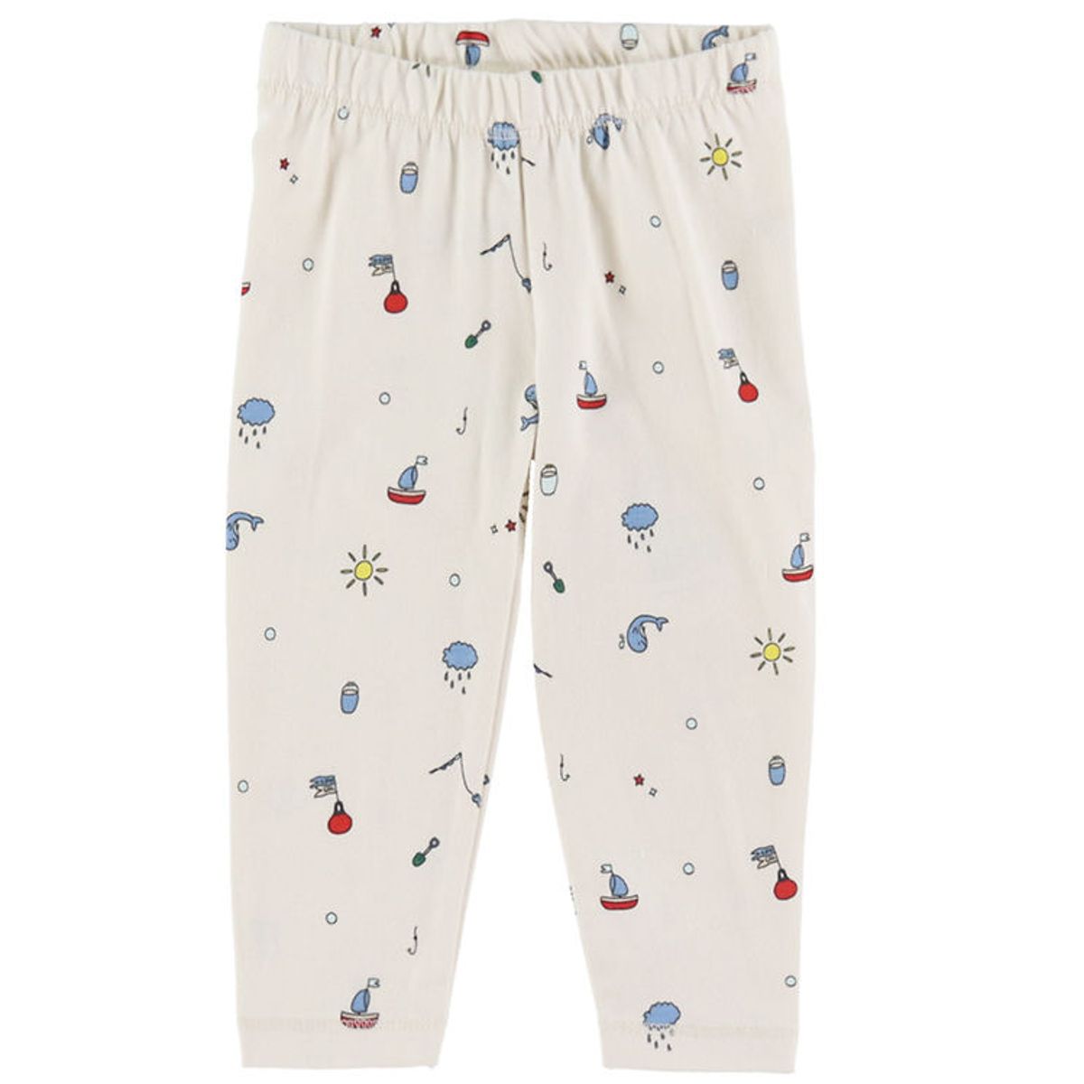 Copenhagen Colors Leggings - Cream Fishing Print