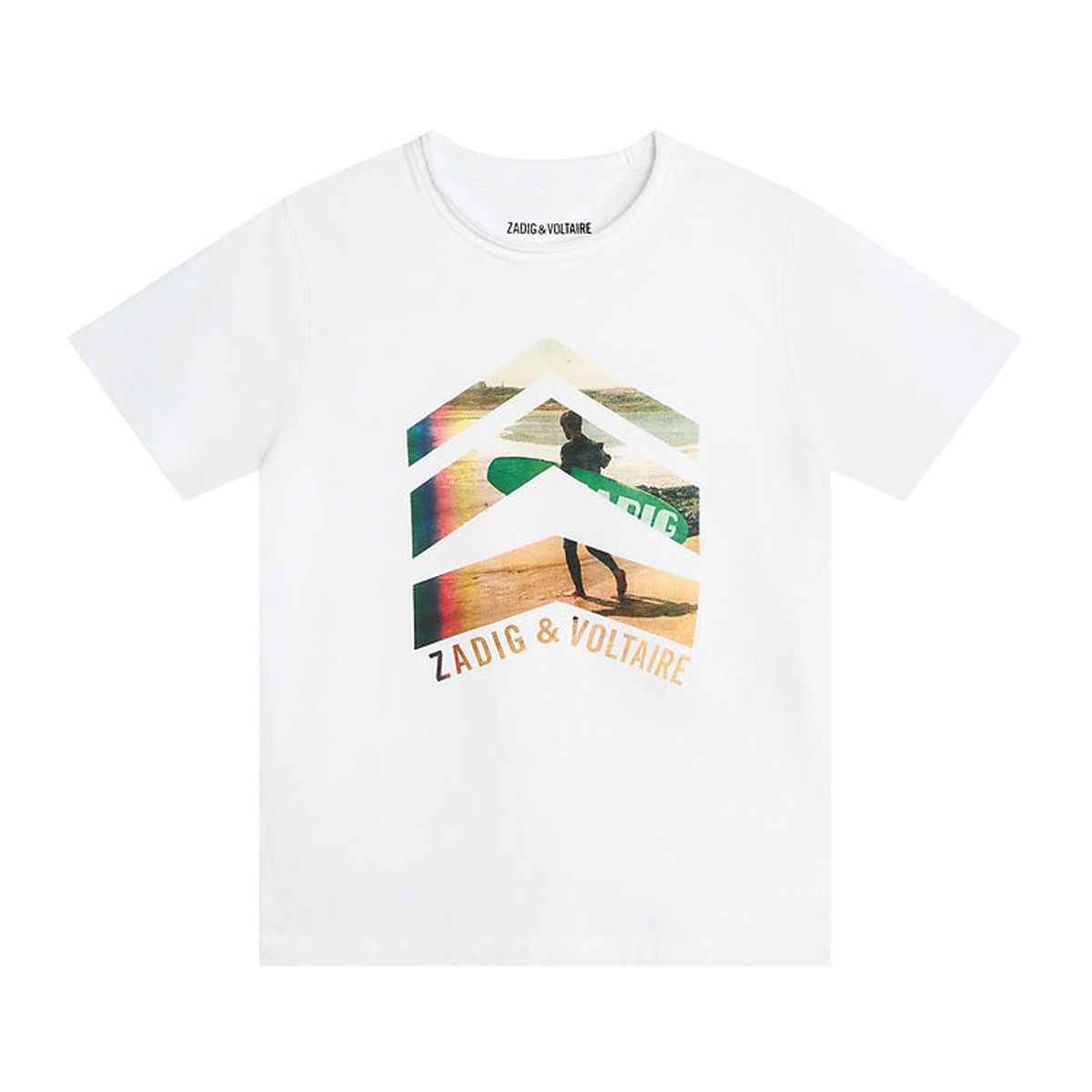 Zadig & Voltaire T-shirt - Toby - Hvid m. Surfer