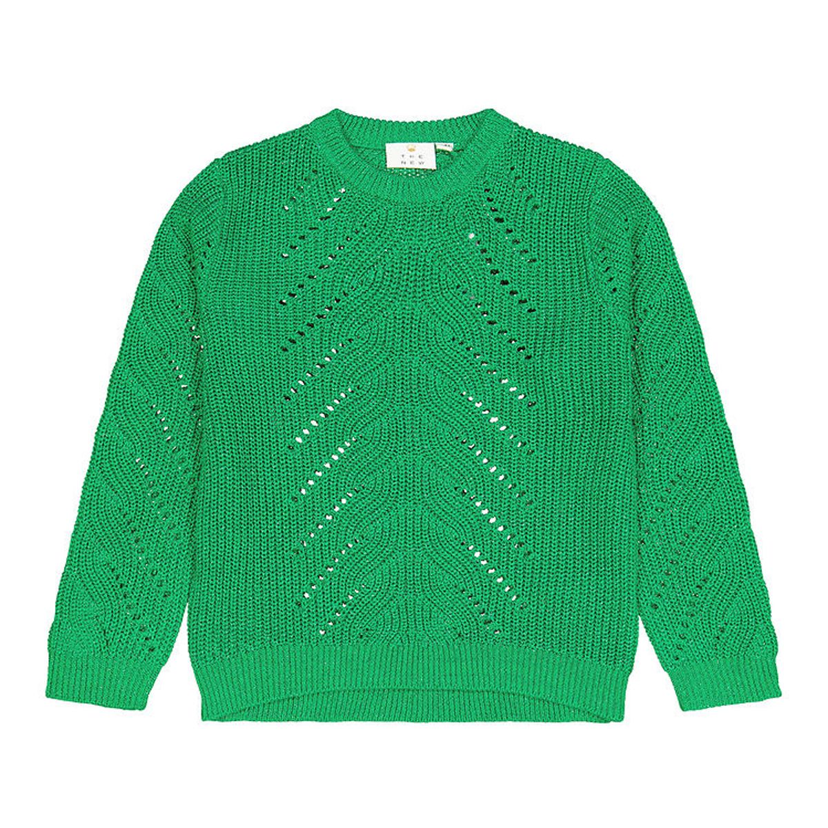 The New Bluse - Strik - TnJiva - Bright Green m. Glimmer