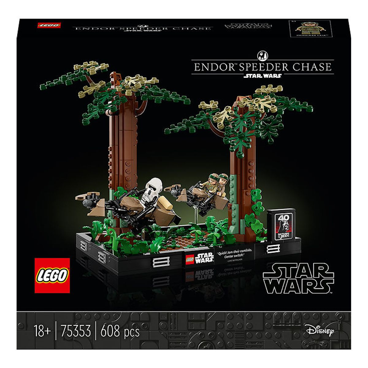 LEGO ® Star Wars - Diorama Med Speederjagt På Endor 75353 - 608 D