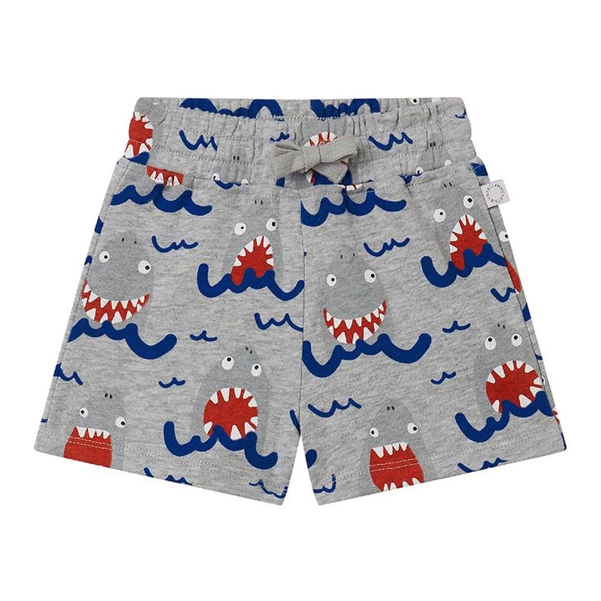 Stella McCartney Kids Sweatshorts - Gråmeleret m. Hajer