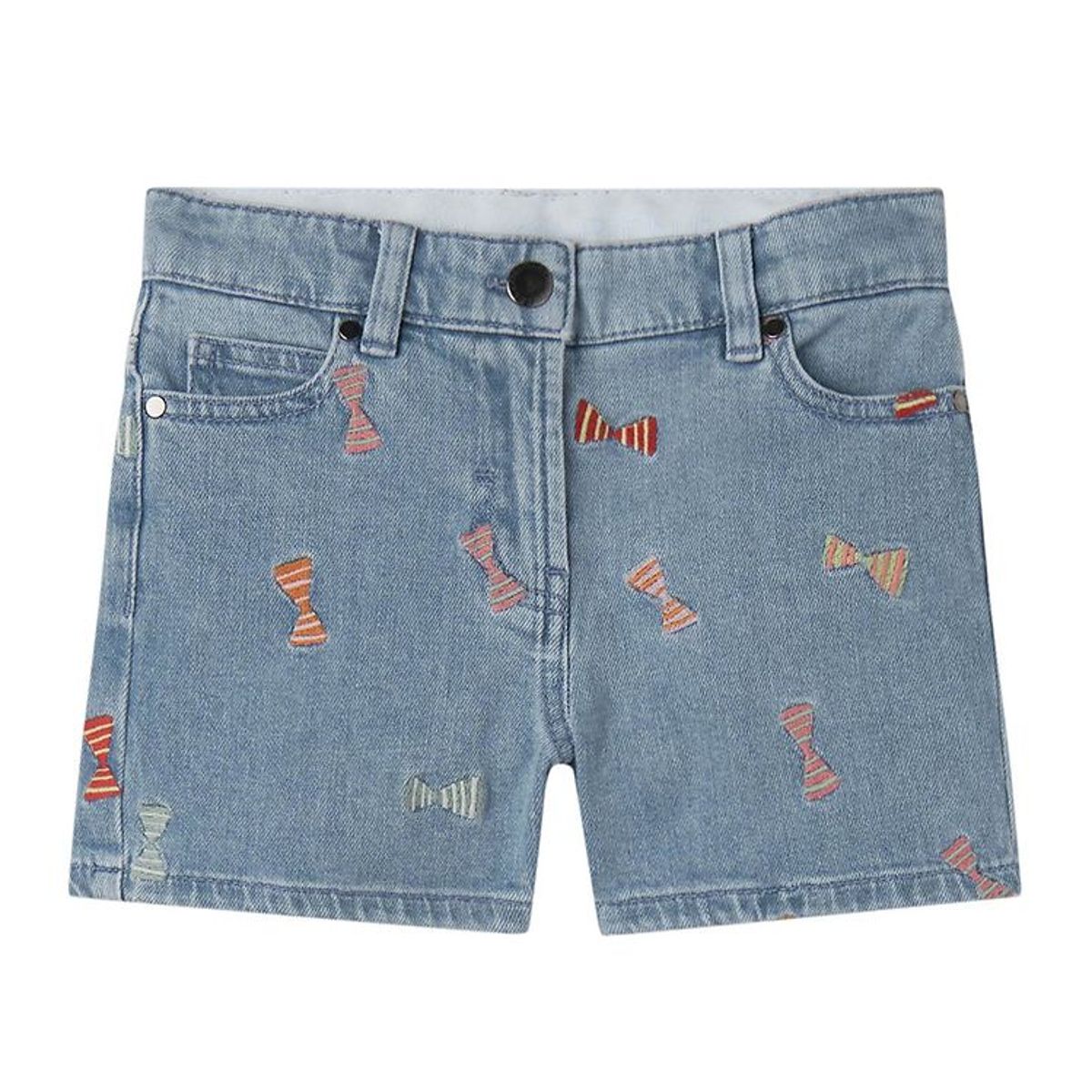 Stella McCartney Kids Denimshorts - Celeste m. Sløjfer