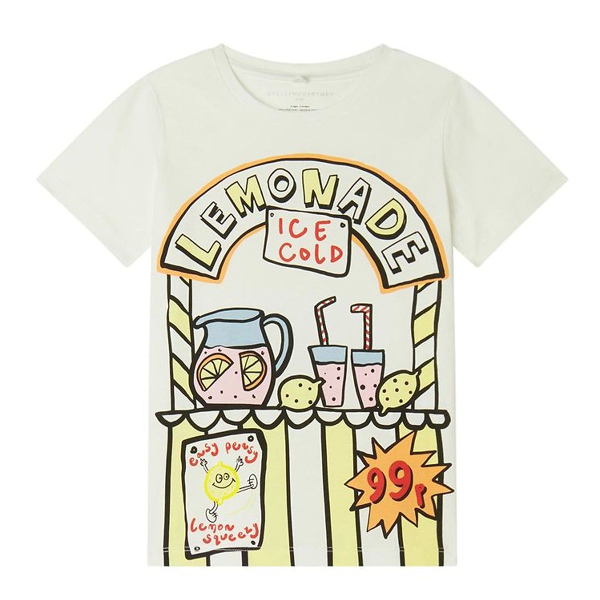 Stella McCartney Kids T-shirt - Hvid/Gul m. Limonade