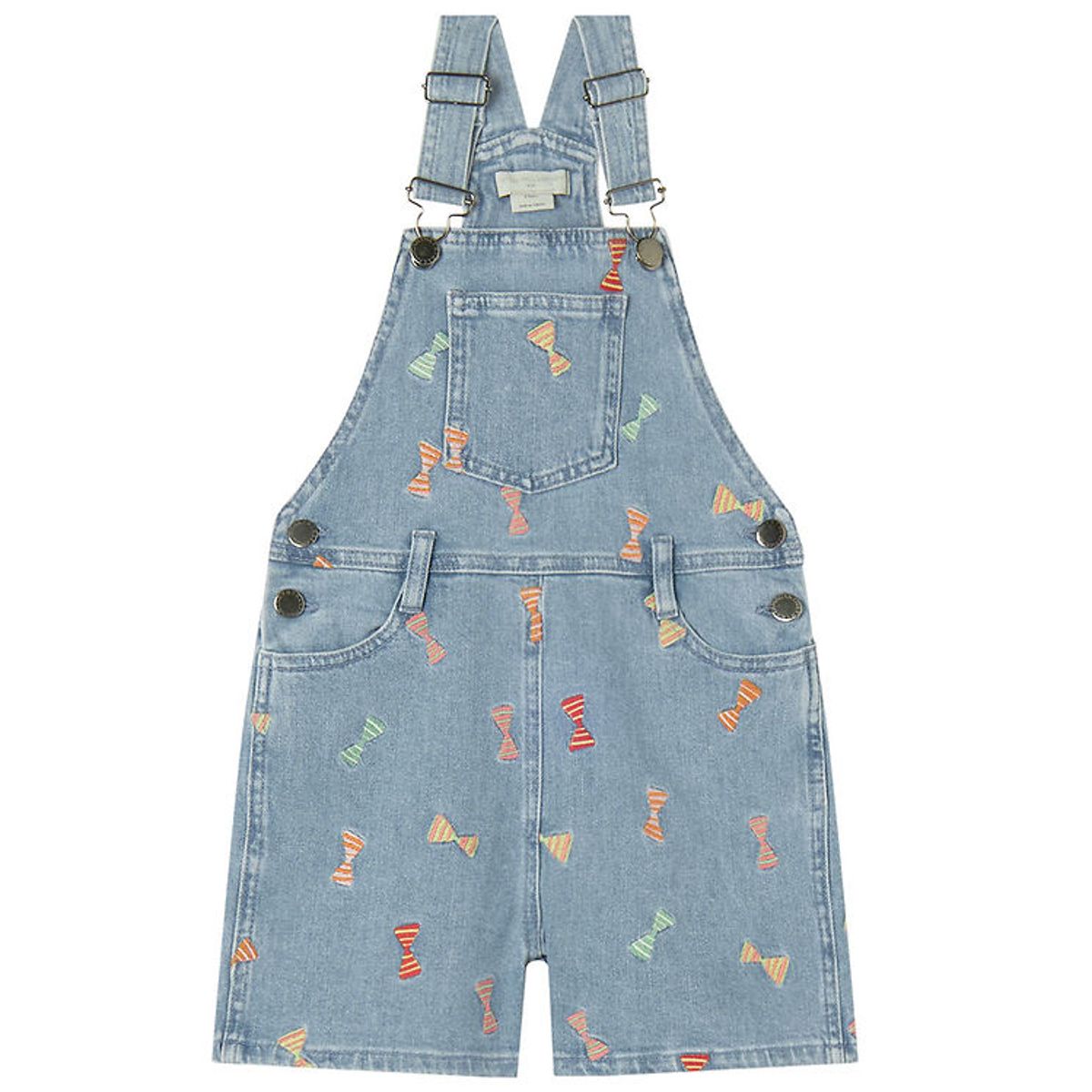 Stella McCartney Kids Smækbukser - Denim - Celeste m. Sløjfer