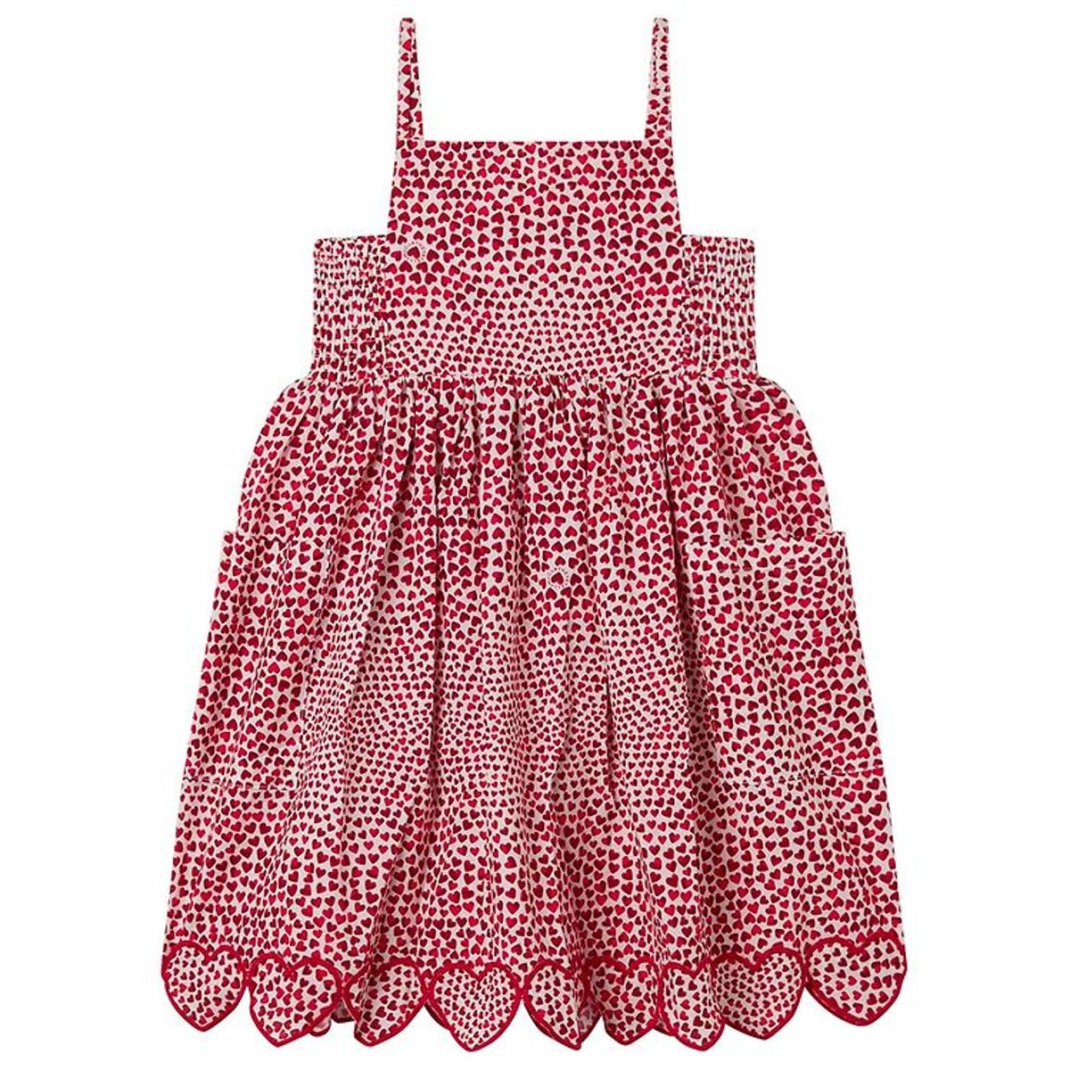 Stella McCartney Kids Kjole - Hvid/Rød m. Hjerter