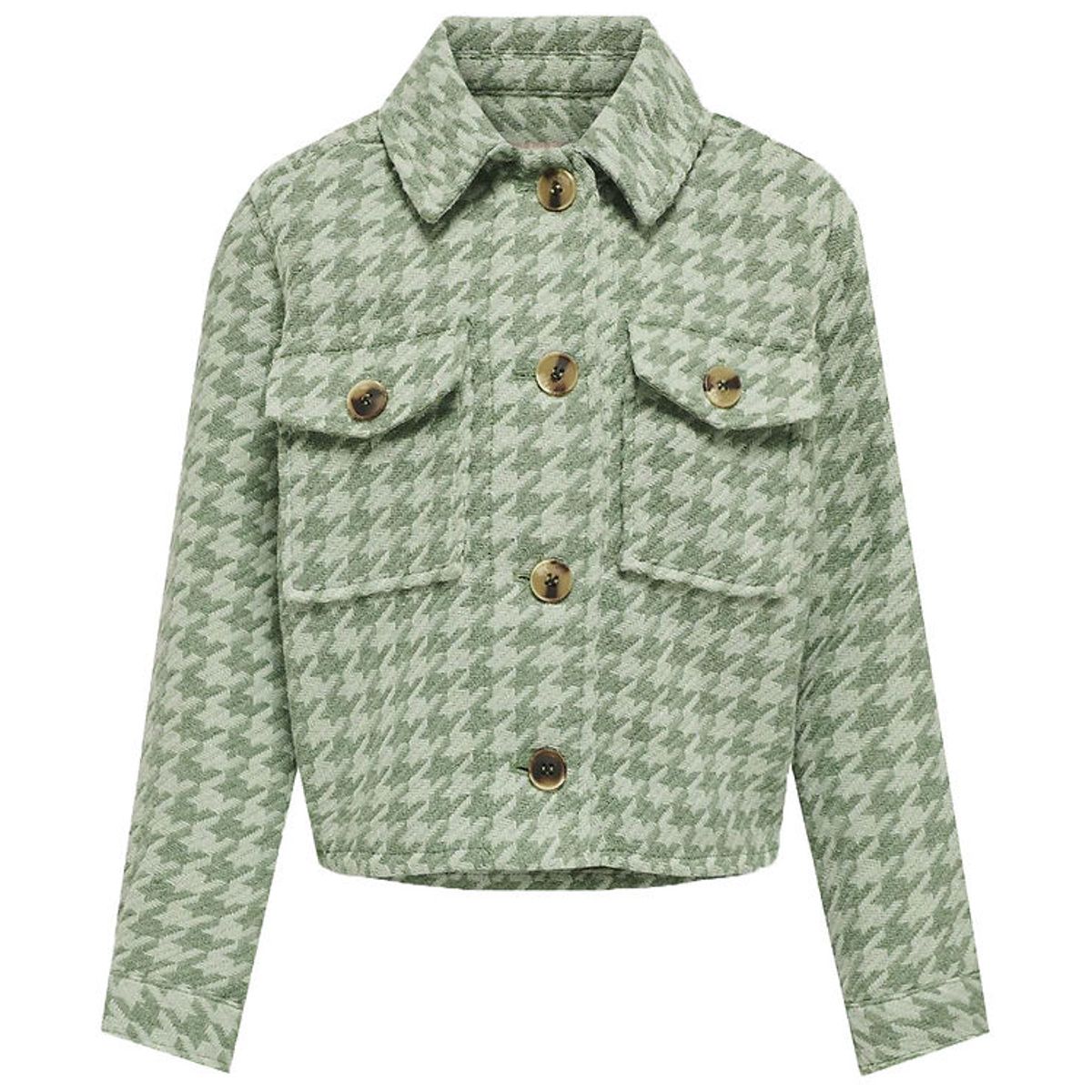 Kids Only Jakke - KogKimmie - Hedge Green Checks Frosty Green