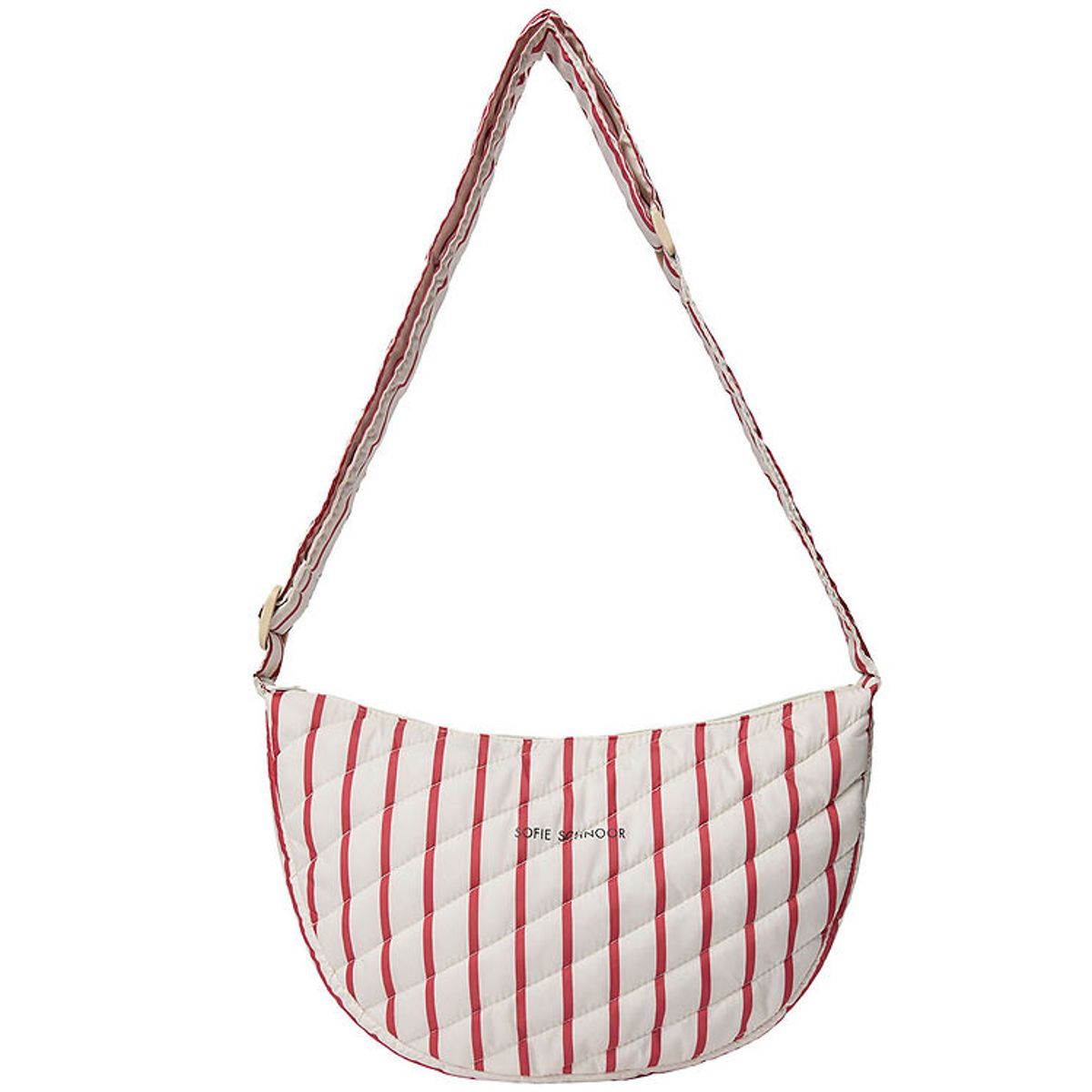 Sofie Schnoor Skuldertaske - Off White/Berry Striped