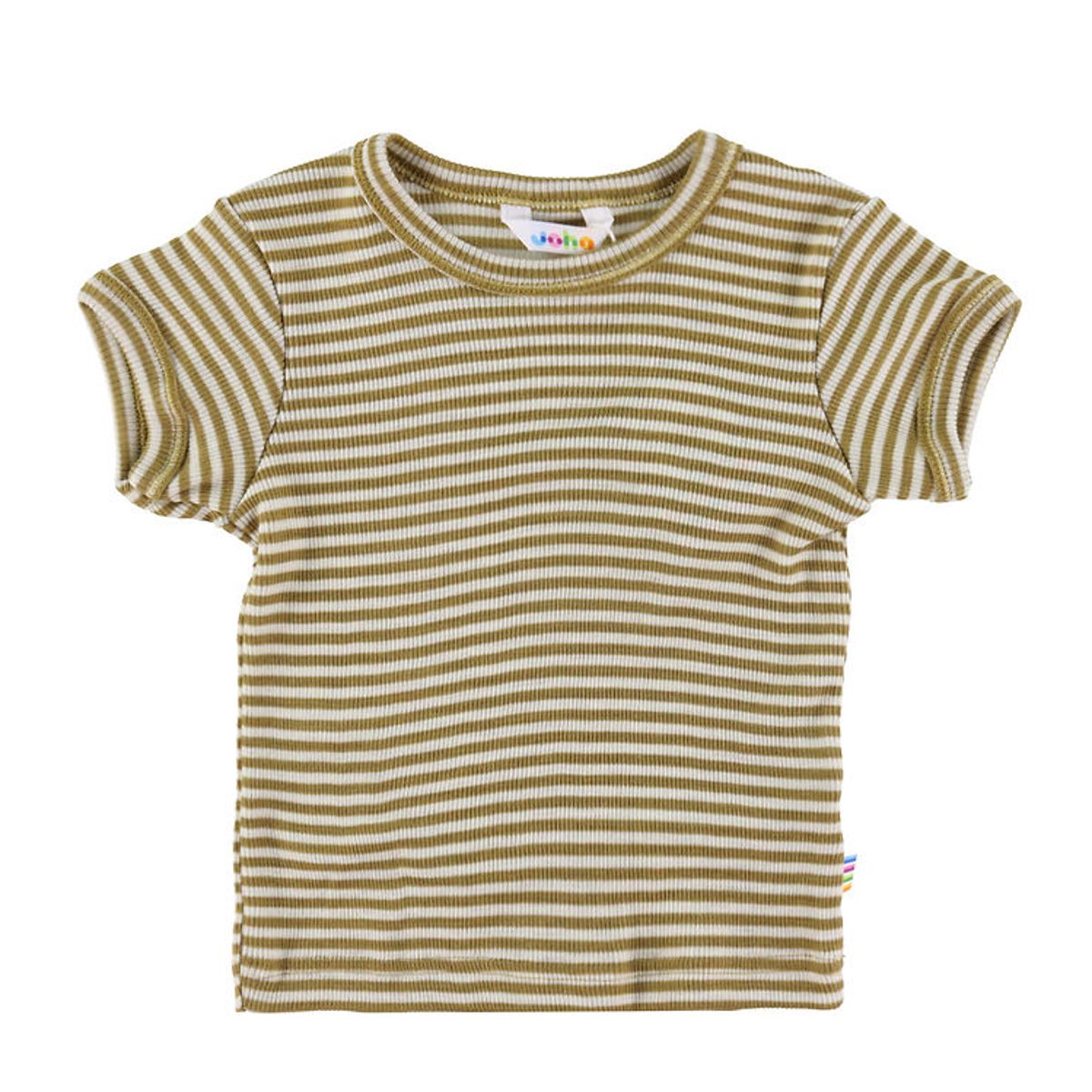 Joha T-shirt - Uld/Silke - Rib - Gul/Hvid