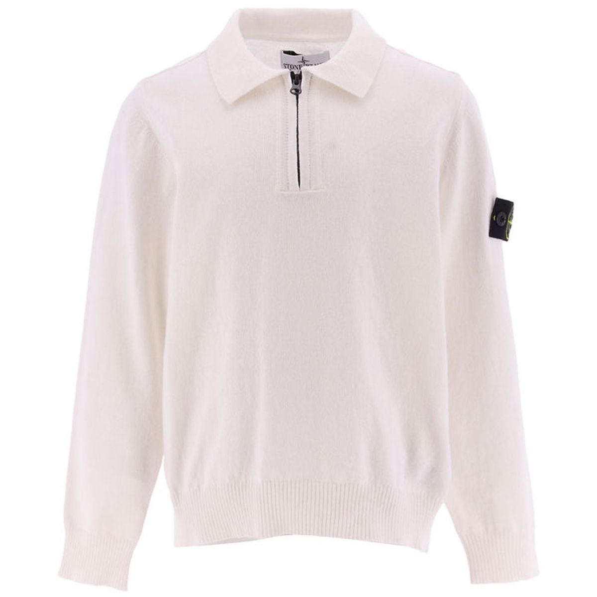 Stone Island Bluse m. Lynlås - Strik - Hvid