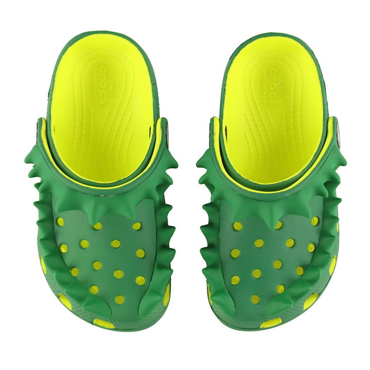 Crocs Sandaler - Classic Spikes Clog T - Acidity/Green Ivy