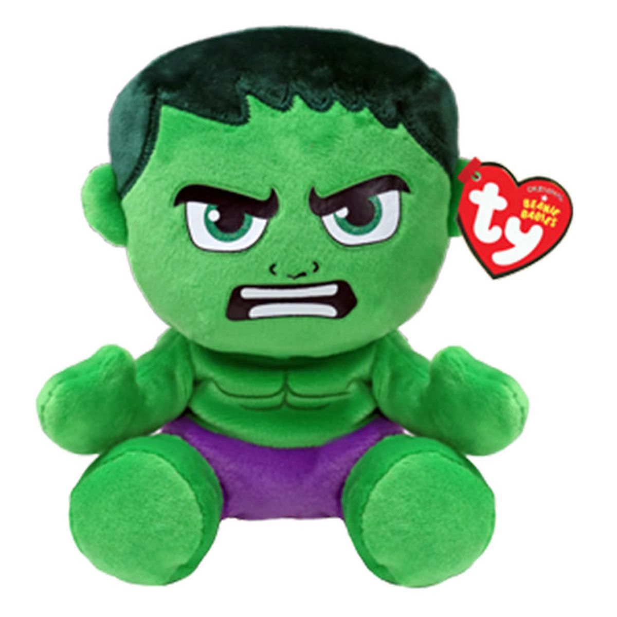 Ty Bamse - Beanie Babies - 18 cm - Marvel Hulk