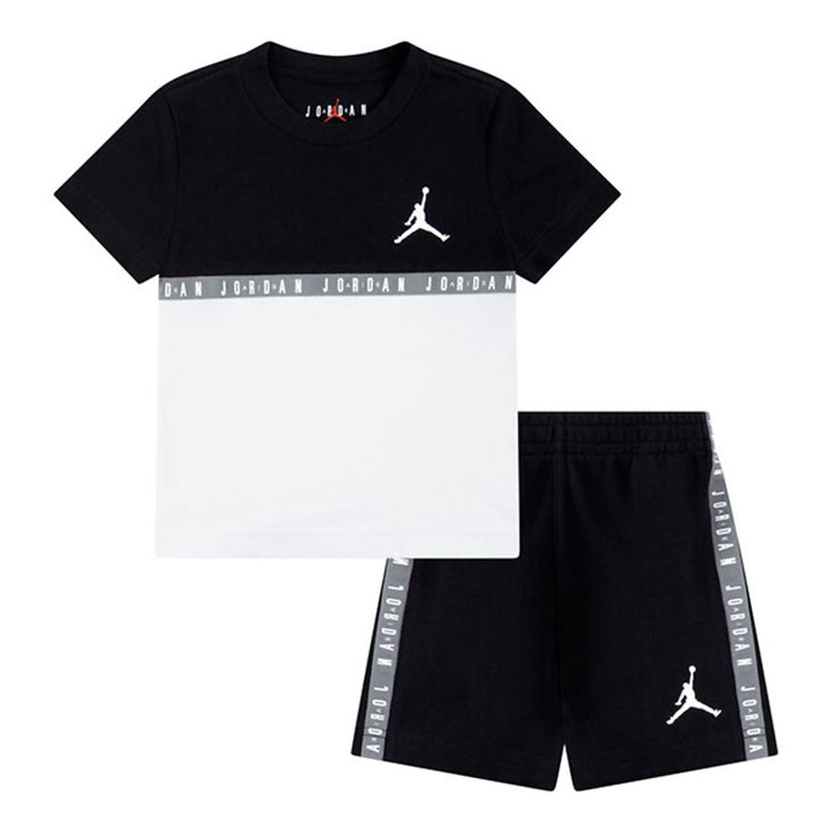 Jordan Shortssæt - Shorts/T-shirt - Sort/Hvid