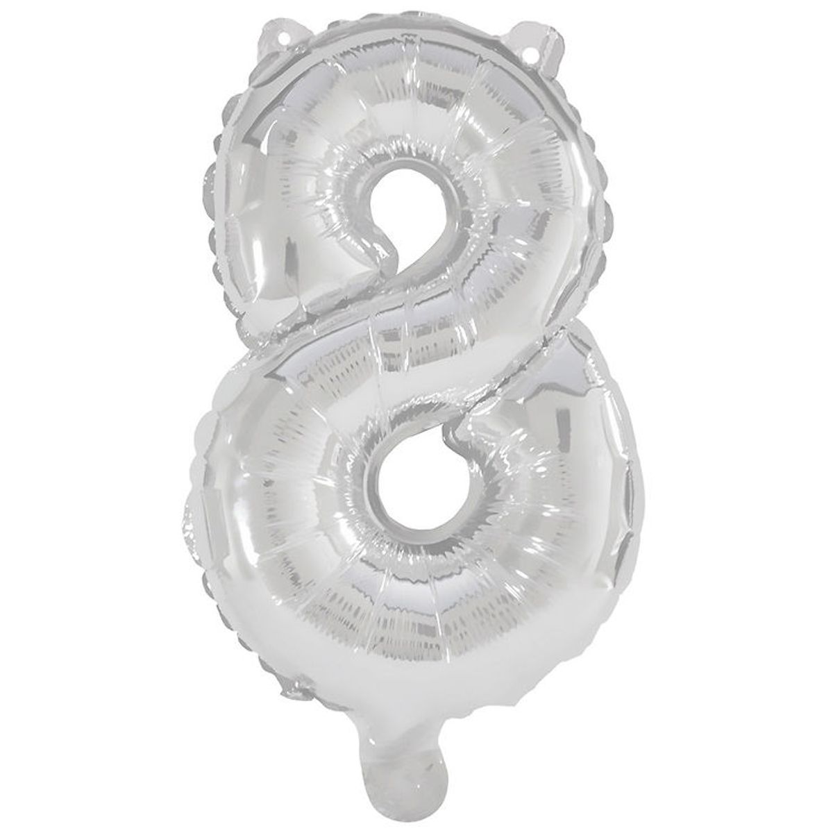 Decorata Party Foileballon - 85 cm - No 8 - Sølv