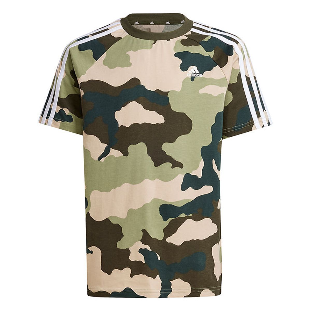 adidas Performance T-shirt - J BL Camo T - Grøn/Brun