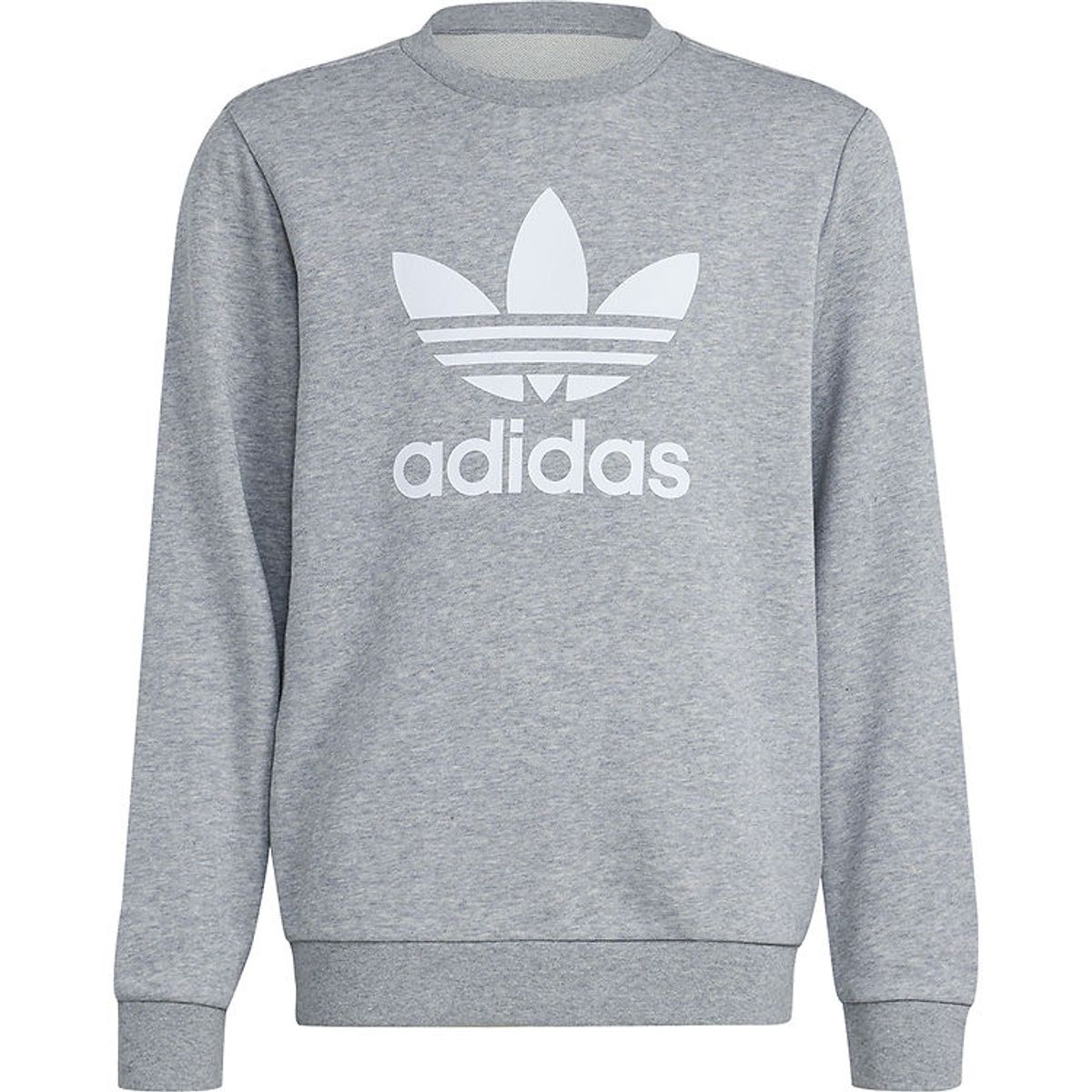 adidas Originals Sweatshirt - trefoil Crew - Gråmeleret