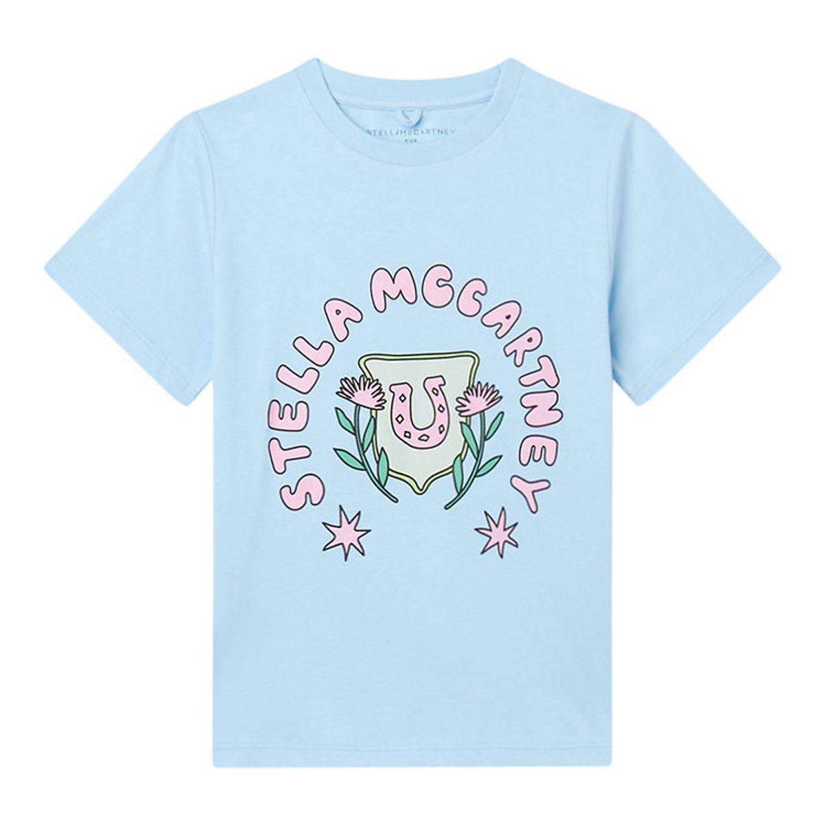 Stella McCartney Kids T-shirt - Lyesblå m. Rosa