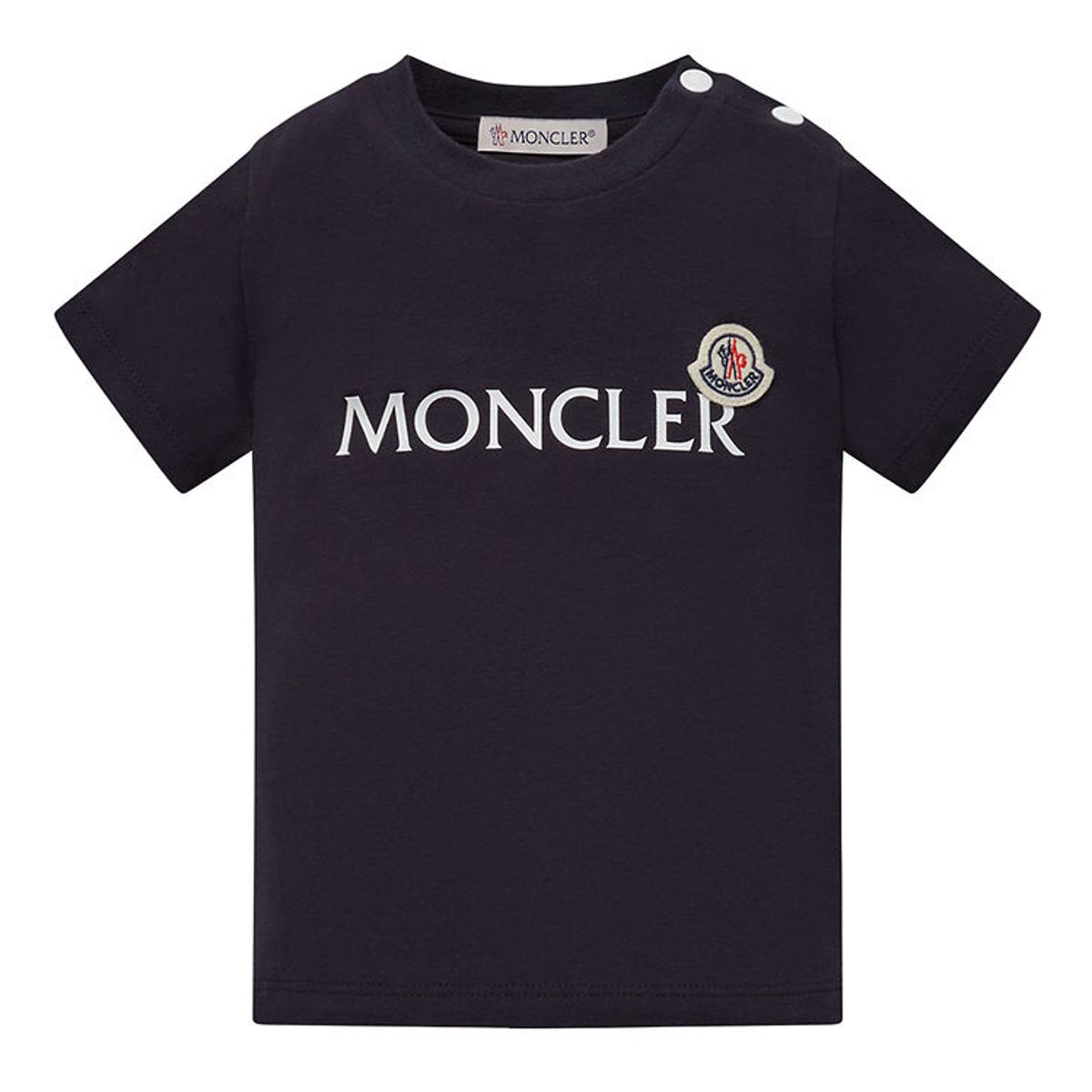 Moncler T-shirt - Medium Blue m. Hvid