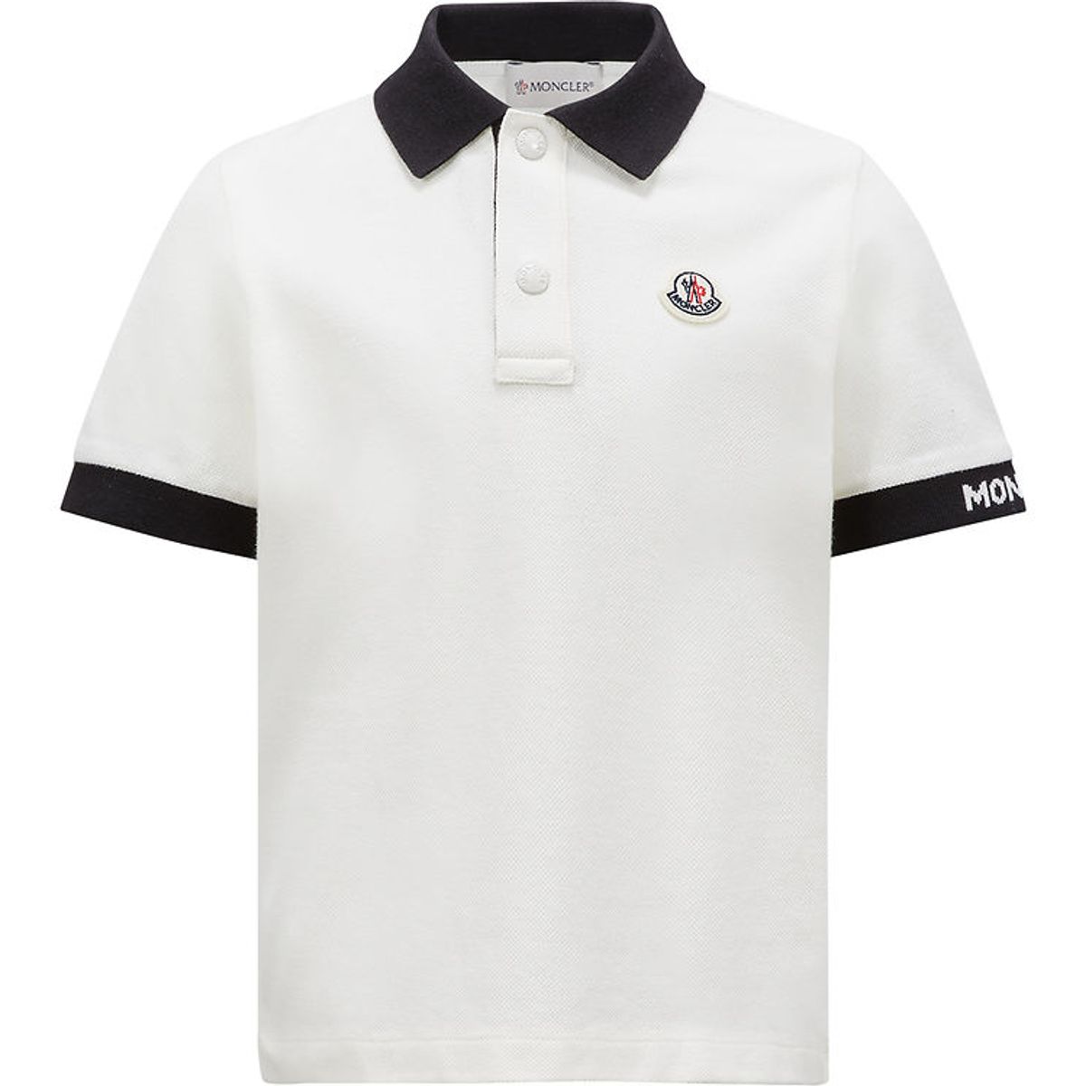 Moncler Polo - Hvid m. Sort