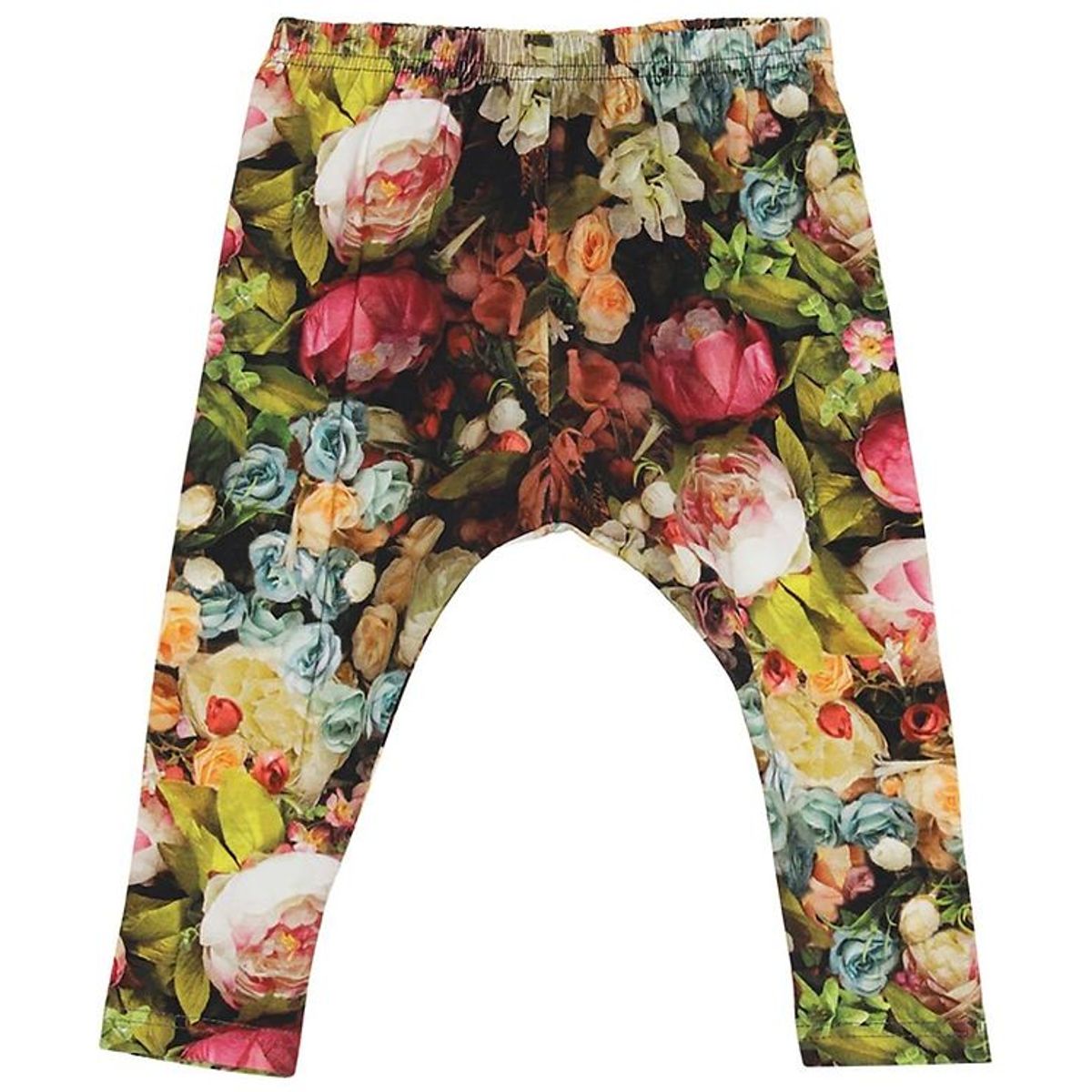 Christina Rohde Leggings - Baby - Sort m. Blomster