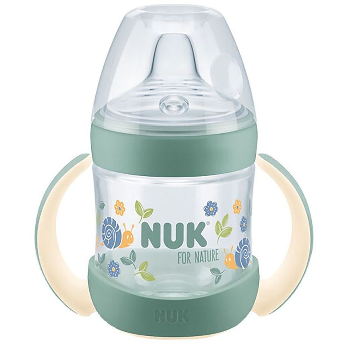 Nuk Drikkekop m. Håndtag og Tud - 150 ml - For Nature - Grøn