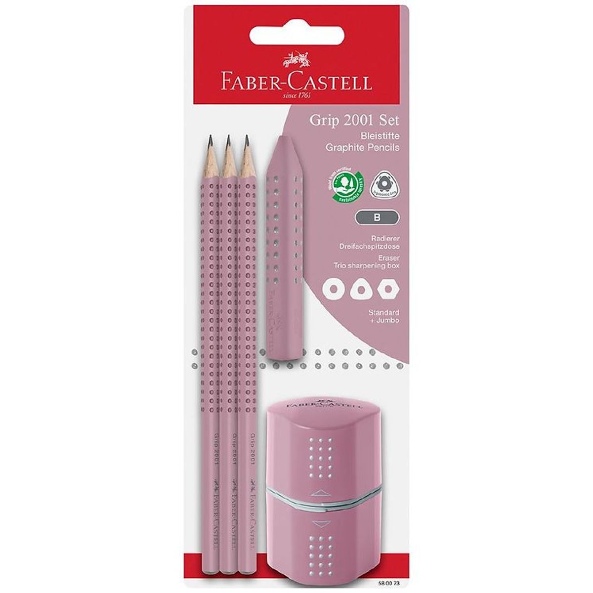 Faber-Castell Blyantsæt - 5 Dele - Rosa