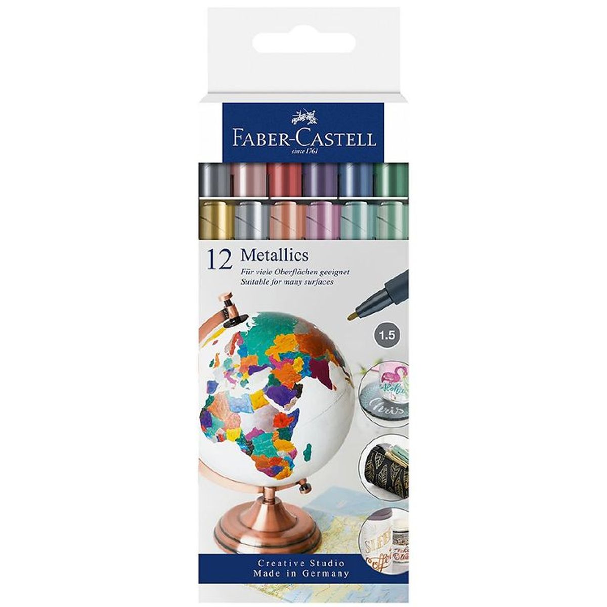 Faber-Castell Tusch - Metallic - 12 stk.