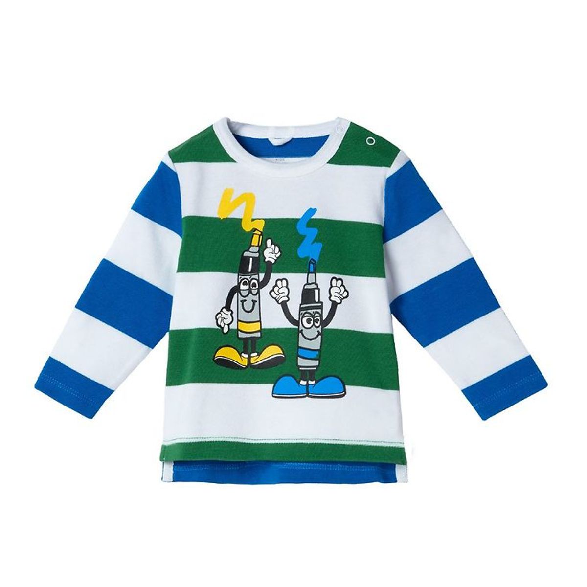 Stella McCartney Kids Bluse - Tube Paint - Grøn/Blå/Hvidstribet