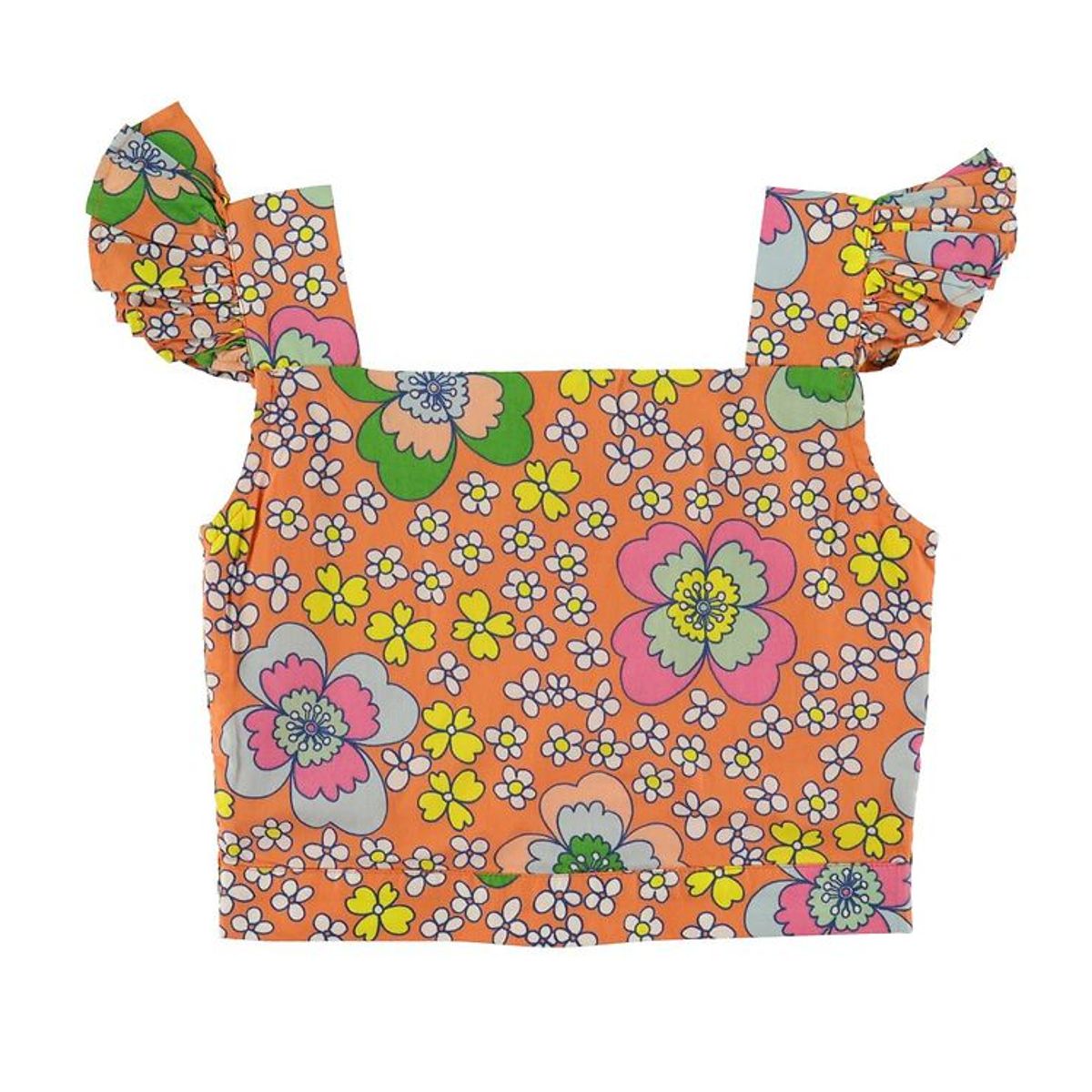 Stella McCartney Kids Top - Cropped - Orange m. Blomster