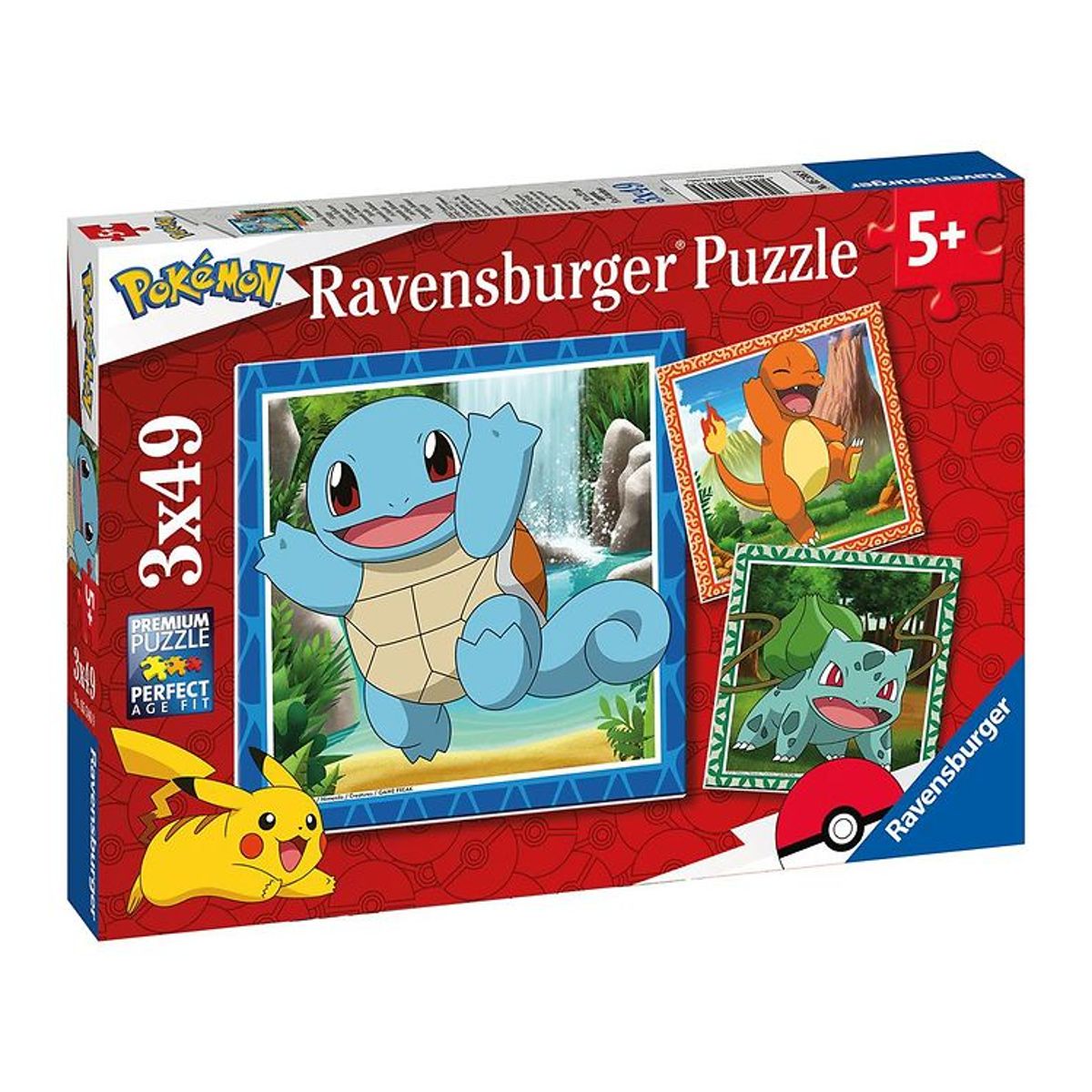 Ravensburger Puslespil - 3x49 Brikker - Pokémon