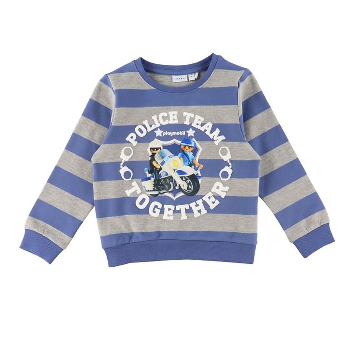 Name It Sweatshirt - NmmDes Playmobil - Bijou Blue/Gråmeleret m.