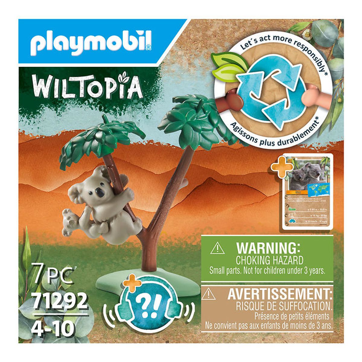 Playmobil Wiltopia - Koala m. Unge - 7 Dele - 71292