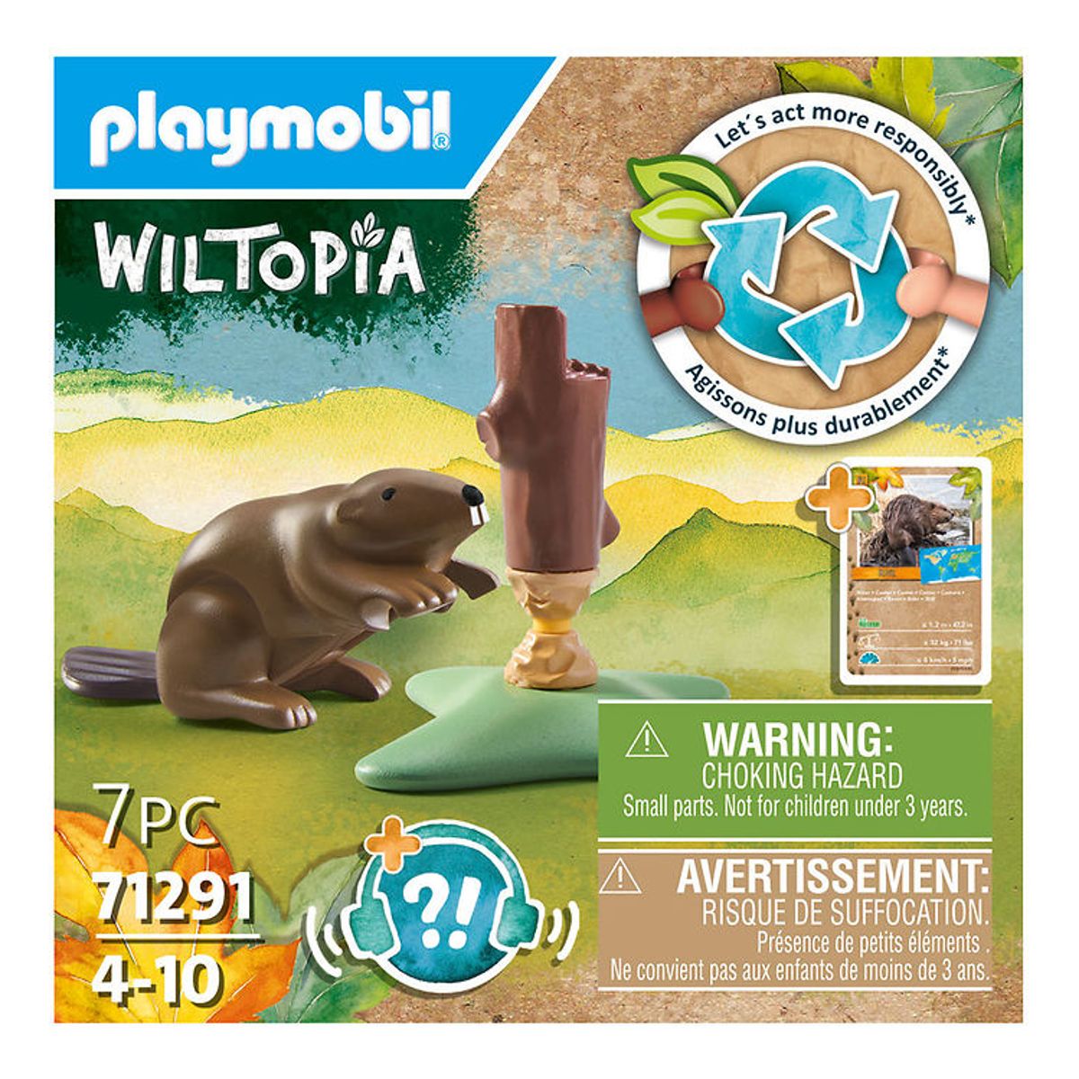 Playmobil Wiltopia - Bæver - 7 Dele - 71291