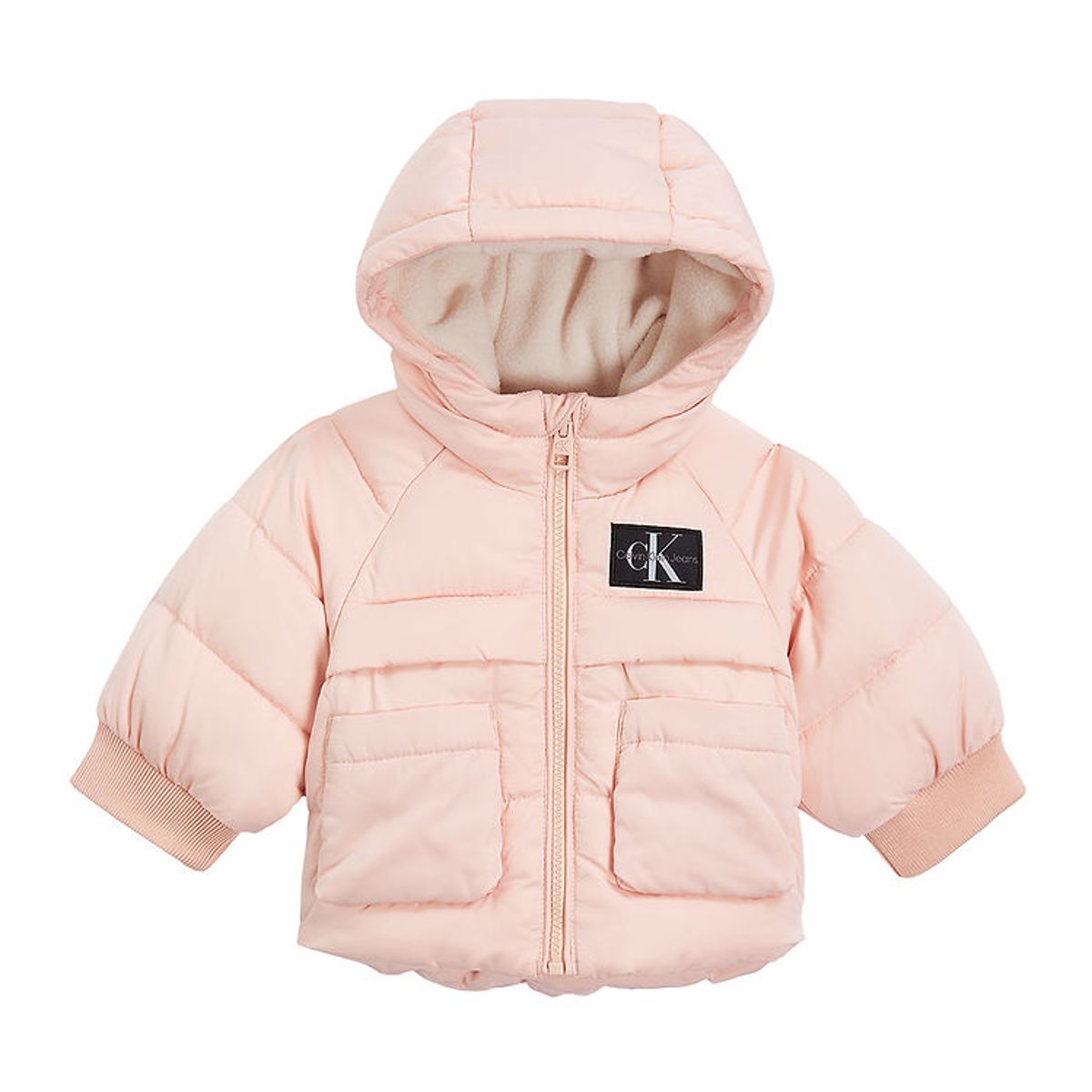 Calvin Klein Dynejakke - Hooded Puffer - Rose Clay