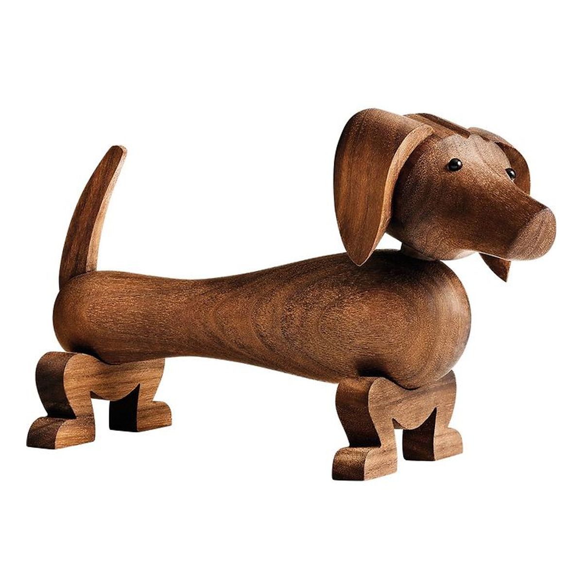 Kay Bojesen Træfigur - Gravhund - 18 cm - Valnød