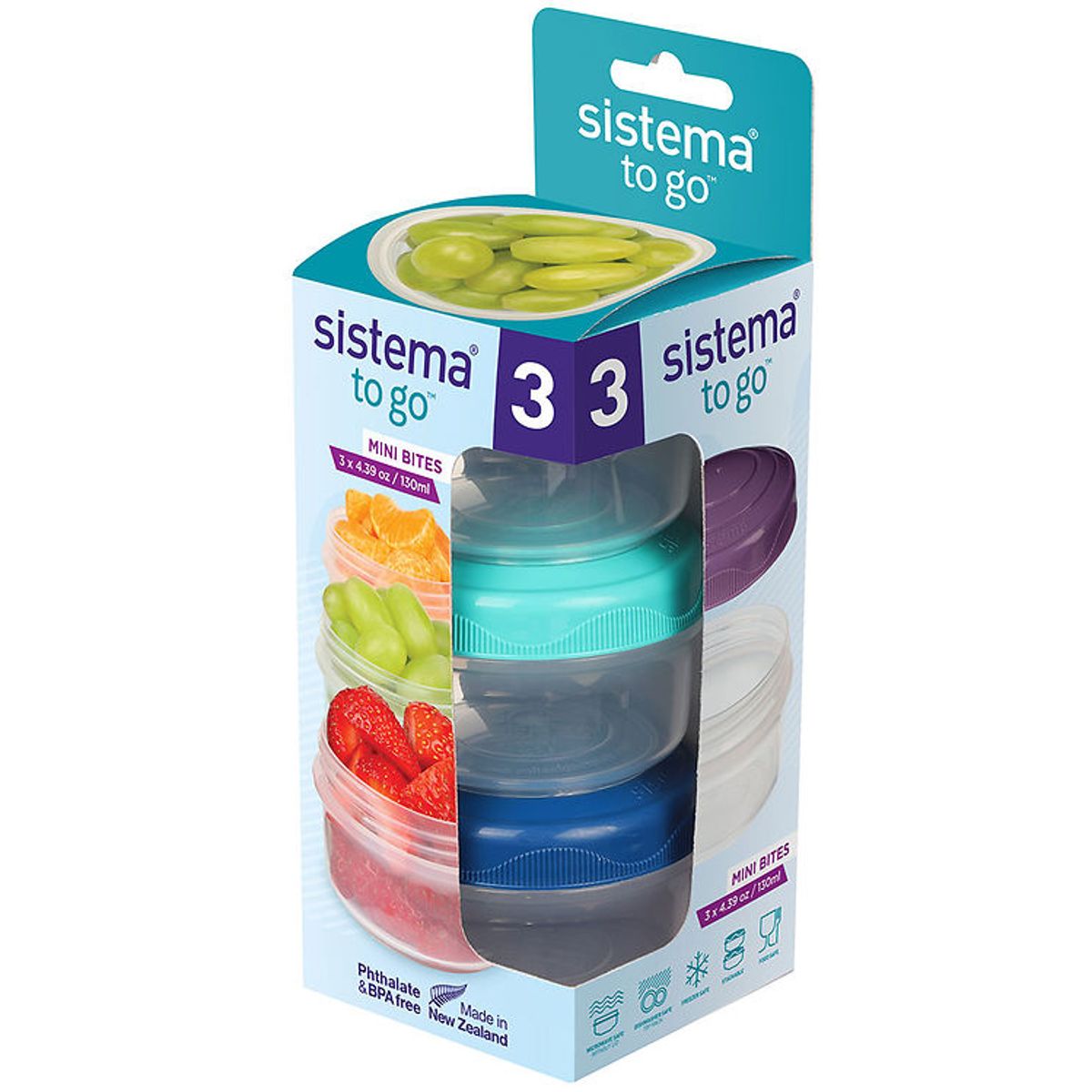 Sistema Beholdere - 3-pak - Mini Bites - 130 ml - Multi