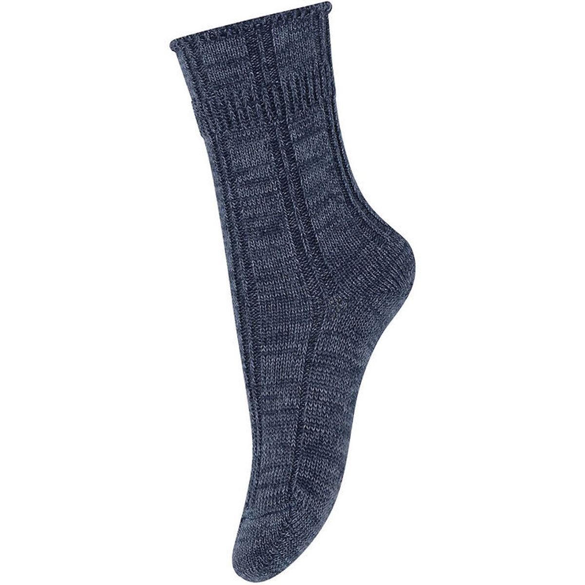 MP Strømper - Uld - Strik - Dark Denim Melange