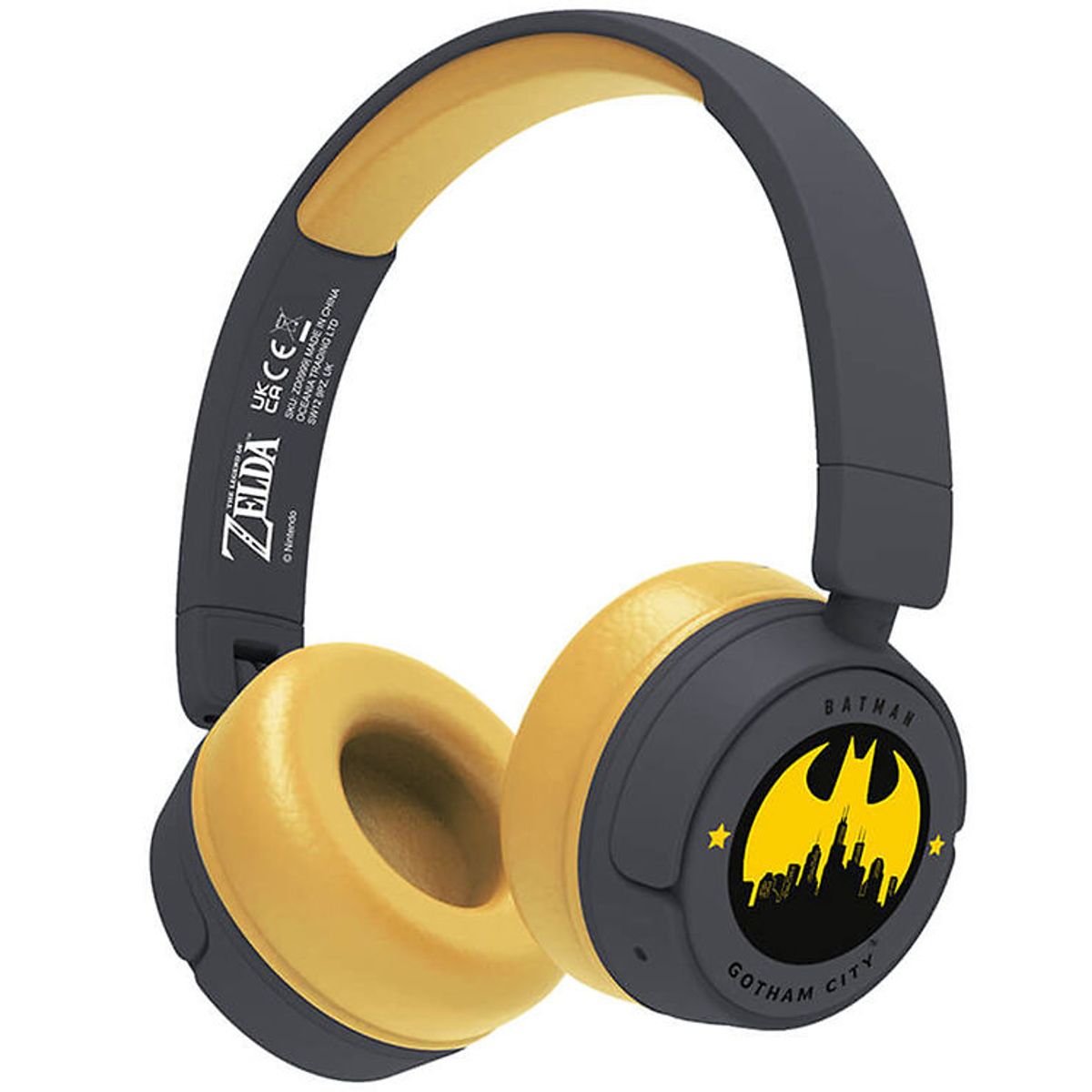 OTL Høretelefoner - Batman - On-Ear Junior - Wireless - Sort/Gul