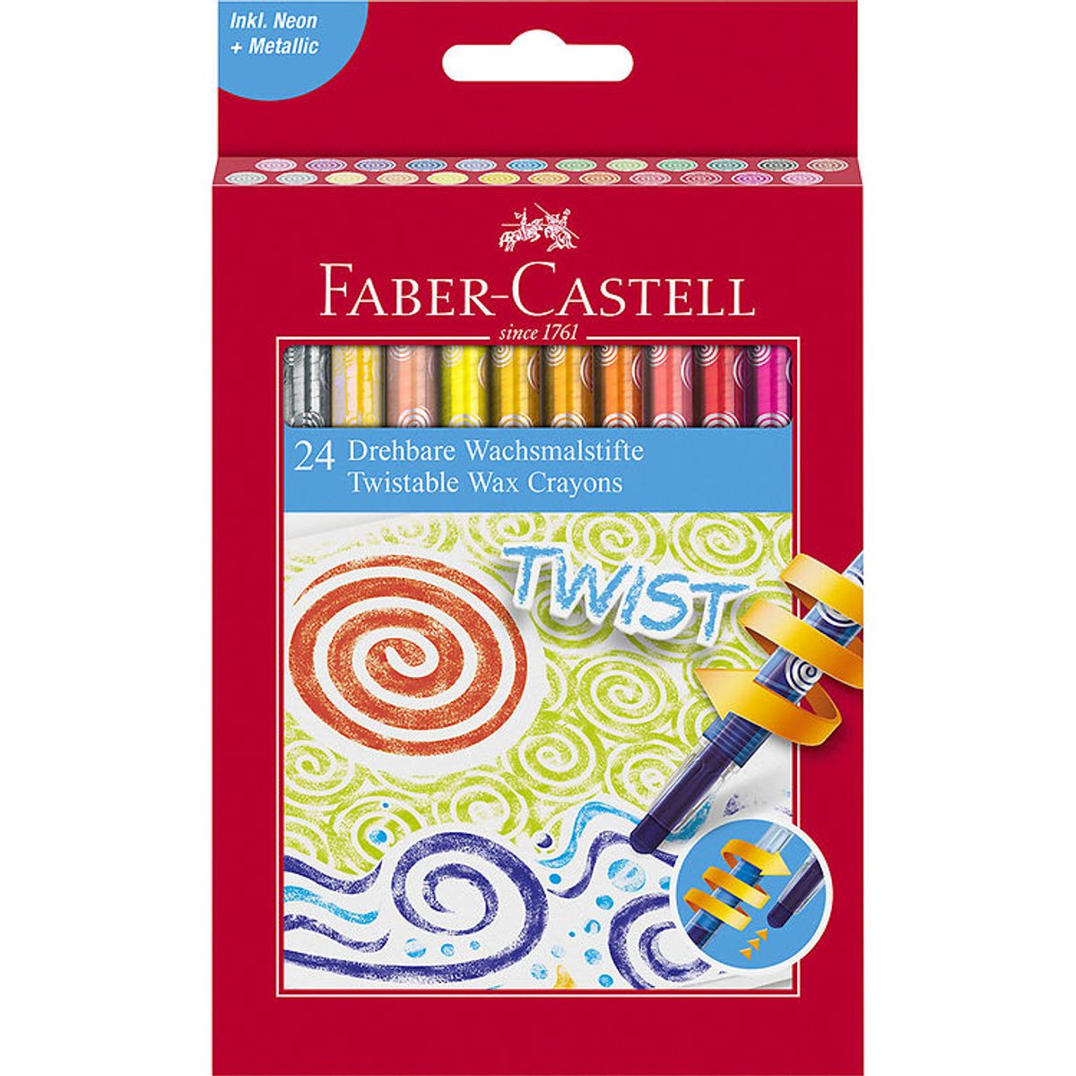 Faber-Castell Farvekridt - Twistable - 24 stk