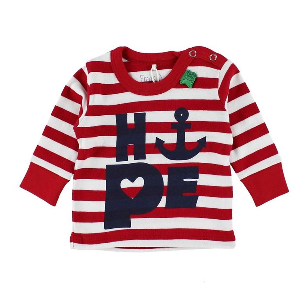 Freds World Bluse - Rød/Hvidstribet m. Anker