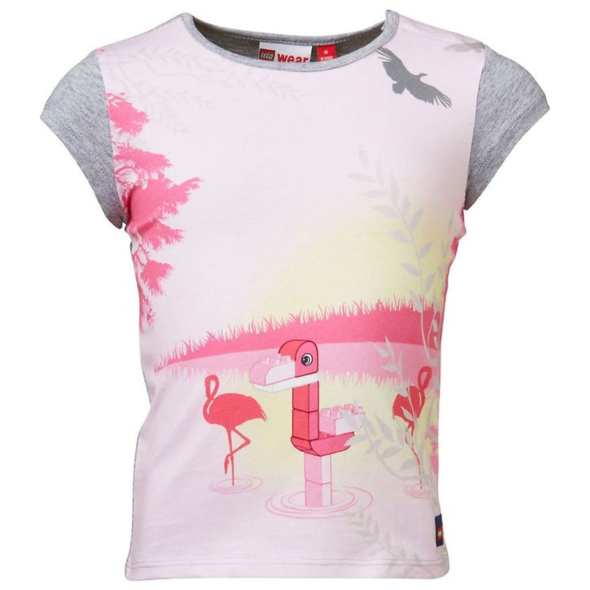 LEGO ® Duplo T-shirt - Gråmeleret/Rosa m. Flamingo