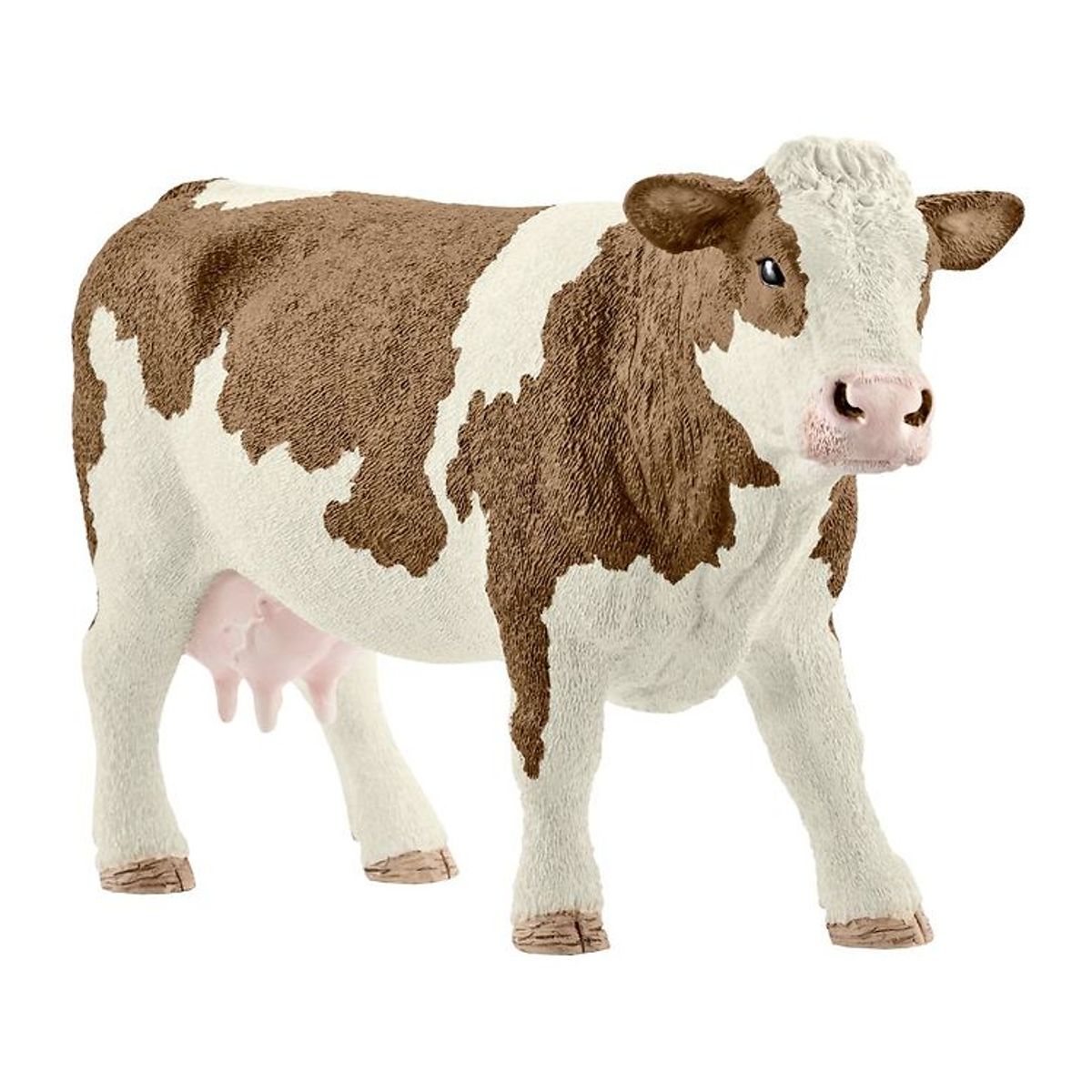 Schleich Dyr - Rødbroget Ko - H: 8 cm 13801