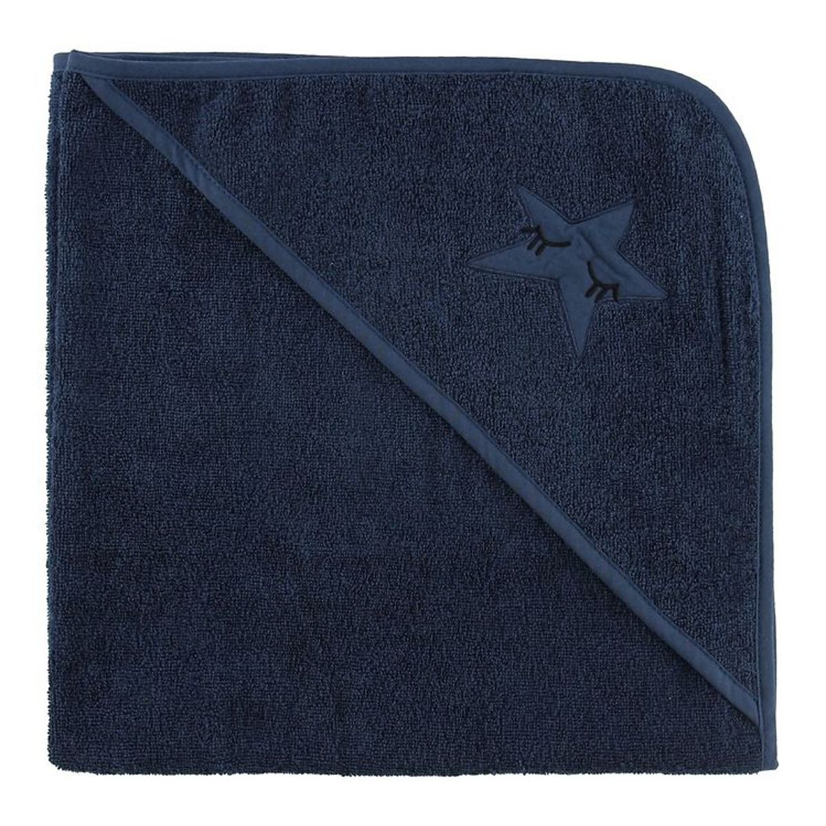 Nørgaard Madsens Babyhåndklæde - 75x75 cm - Navy m. Stjerne